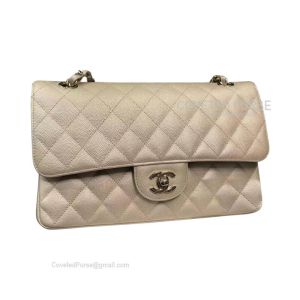 Chanel Medium Flap Bag Champagne Caviar With Gold HW