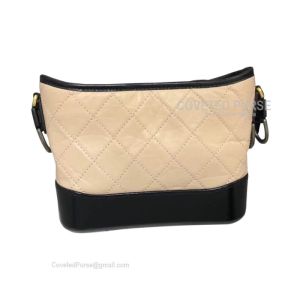 Chanel Gabrielle Hobo Bag Crumpled Calfskin Apricot