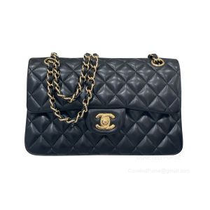 Chanel Small Black Lambskin Flap Bag with GHW