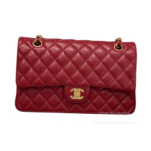 Chanel Medium Wine Caviar Flap Handbag with GHW