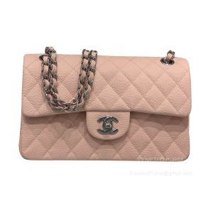 Chanel Small Sakura Pink Caviar Flap Handbag with SHW