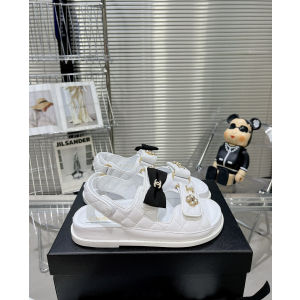 Chanel Dad CC Quilted Leather Sandal