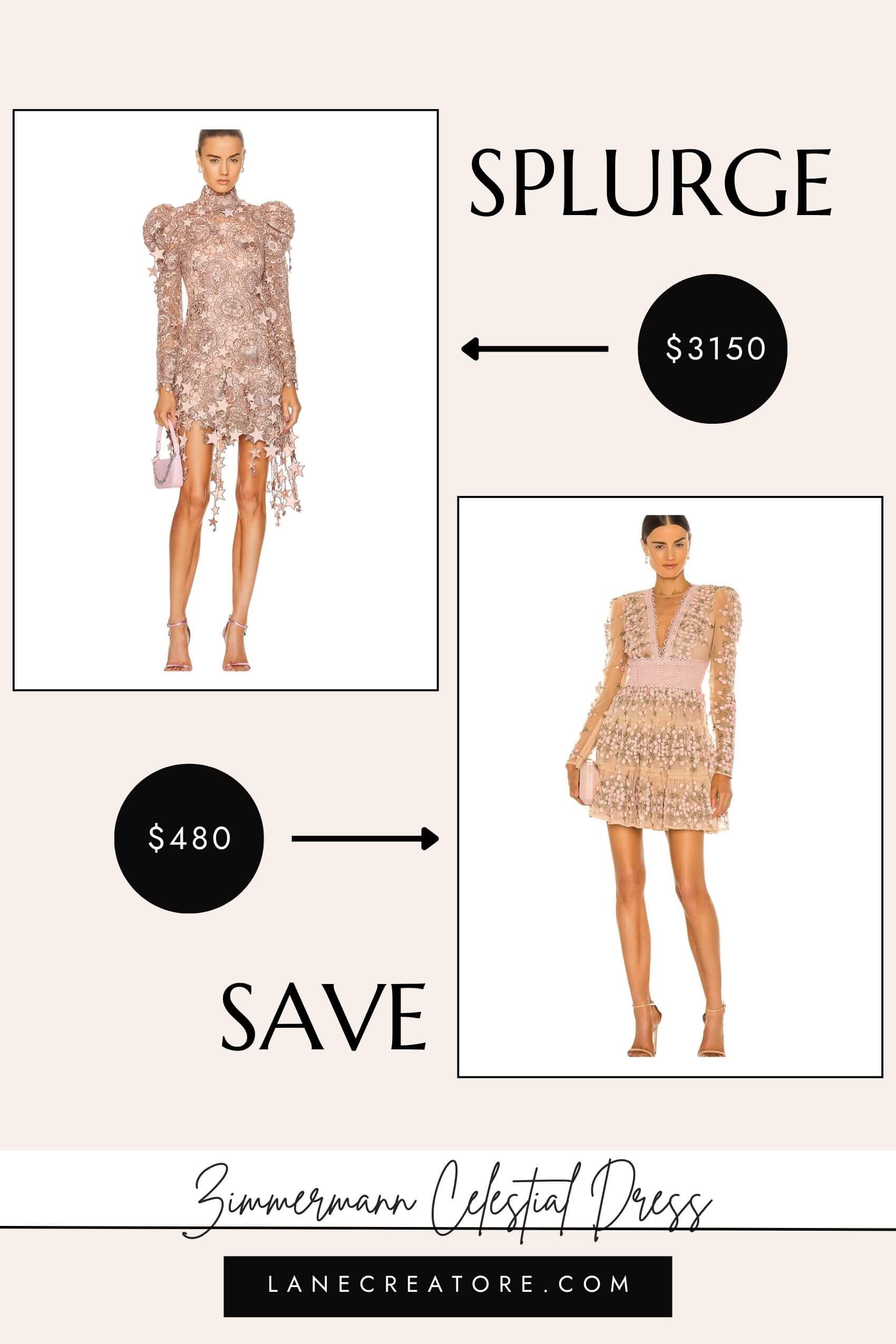 zimmermann celestial dress dupe