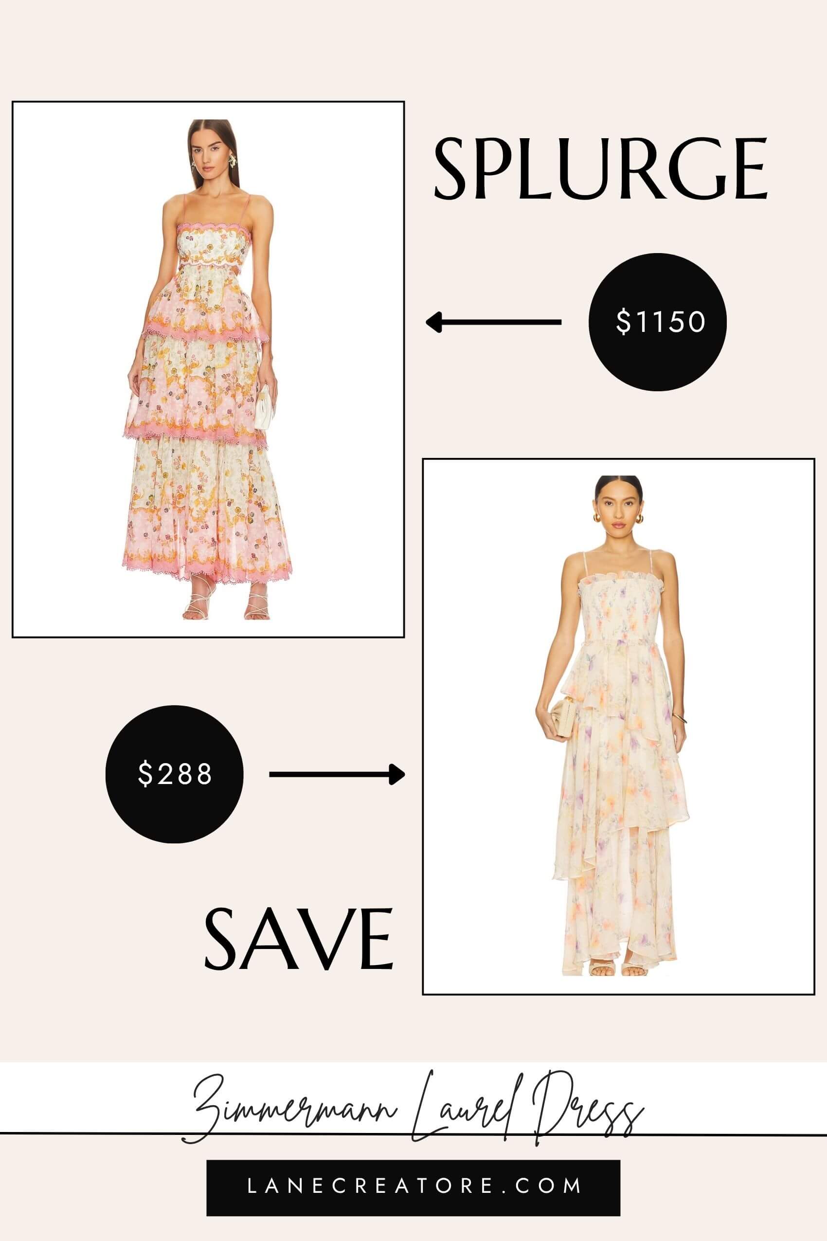 zimmermann laurel dress dupe