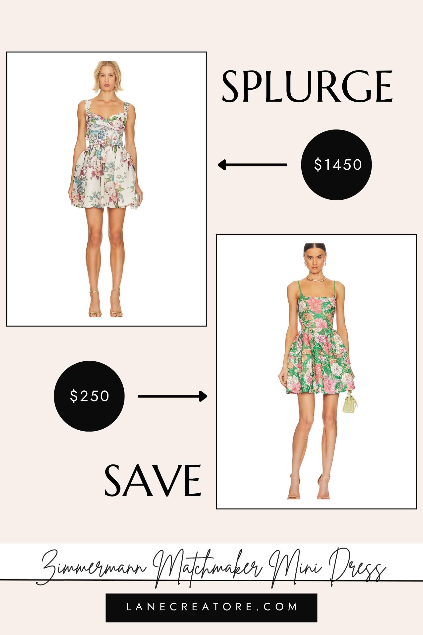 zimmermann matchmaker mini dress dupe