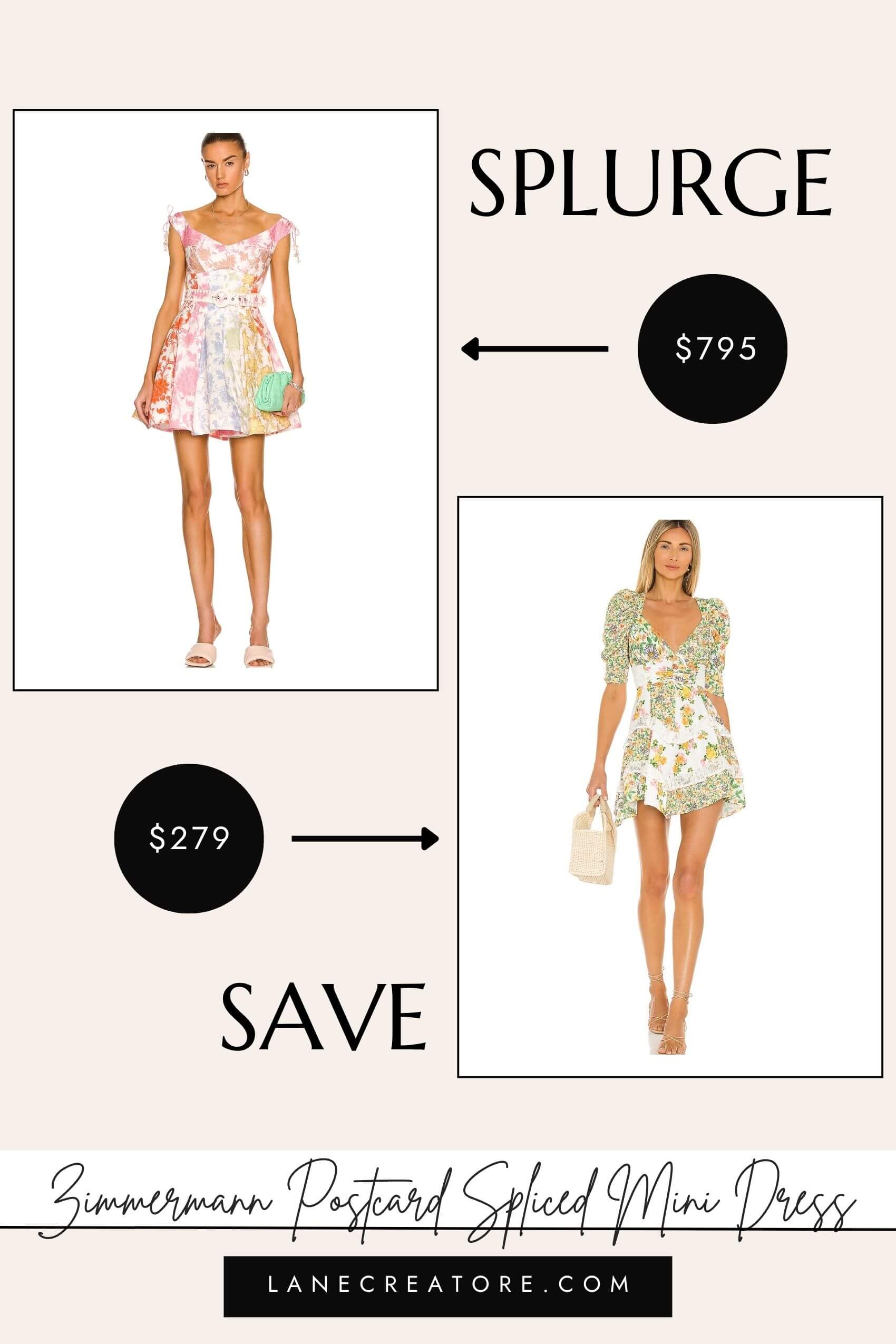 zimmermann postcard dress dupe