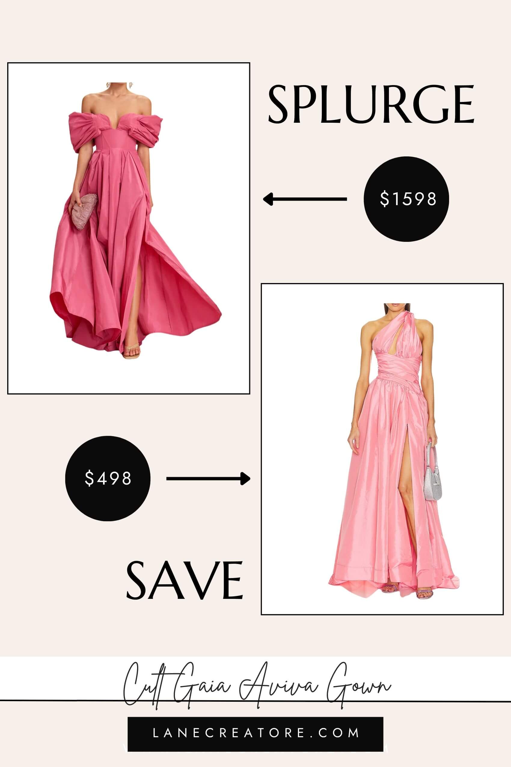 cult gaia pink gown dupe