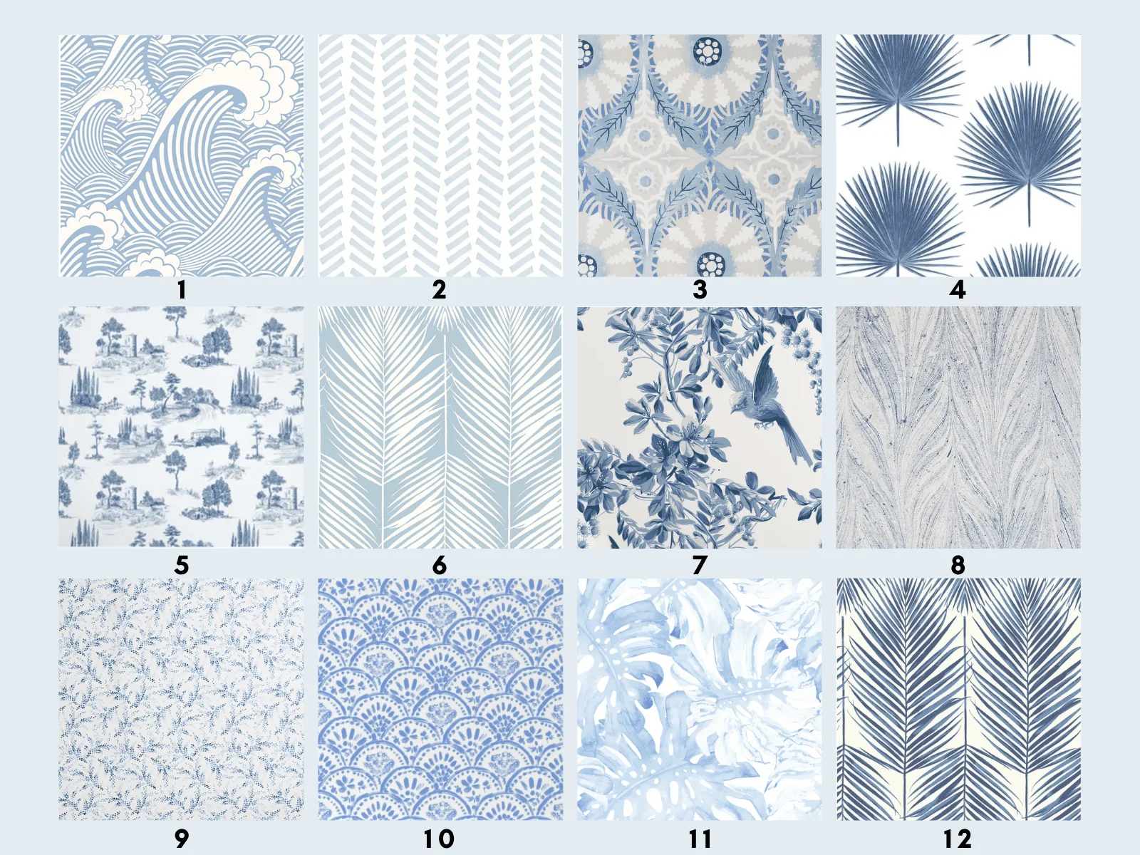 Blue Serena and Lily Wallpaper Dupes