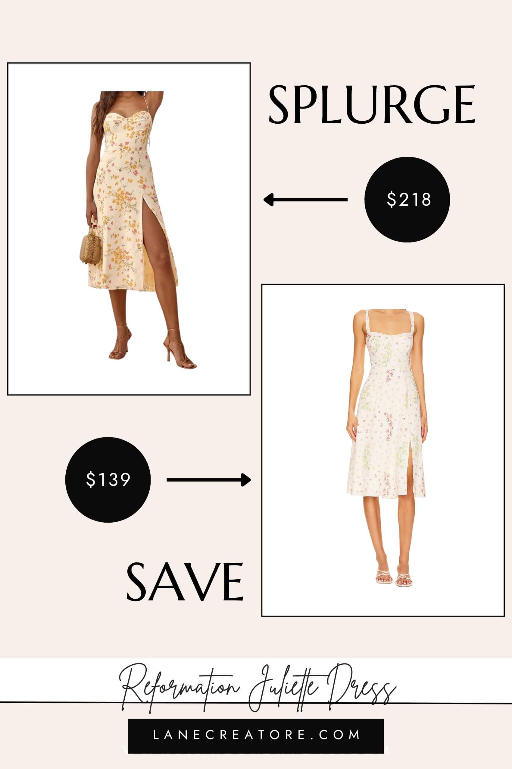 reformation juliette dress dupe