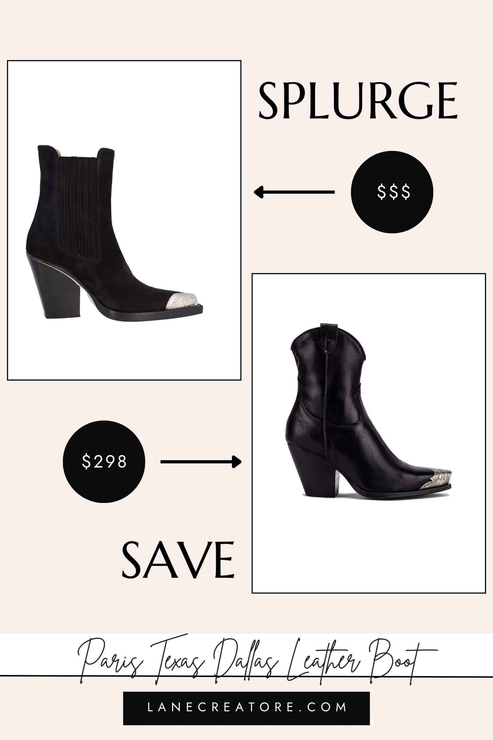 paris texas boots dupe