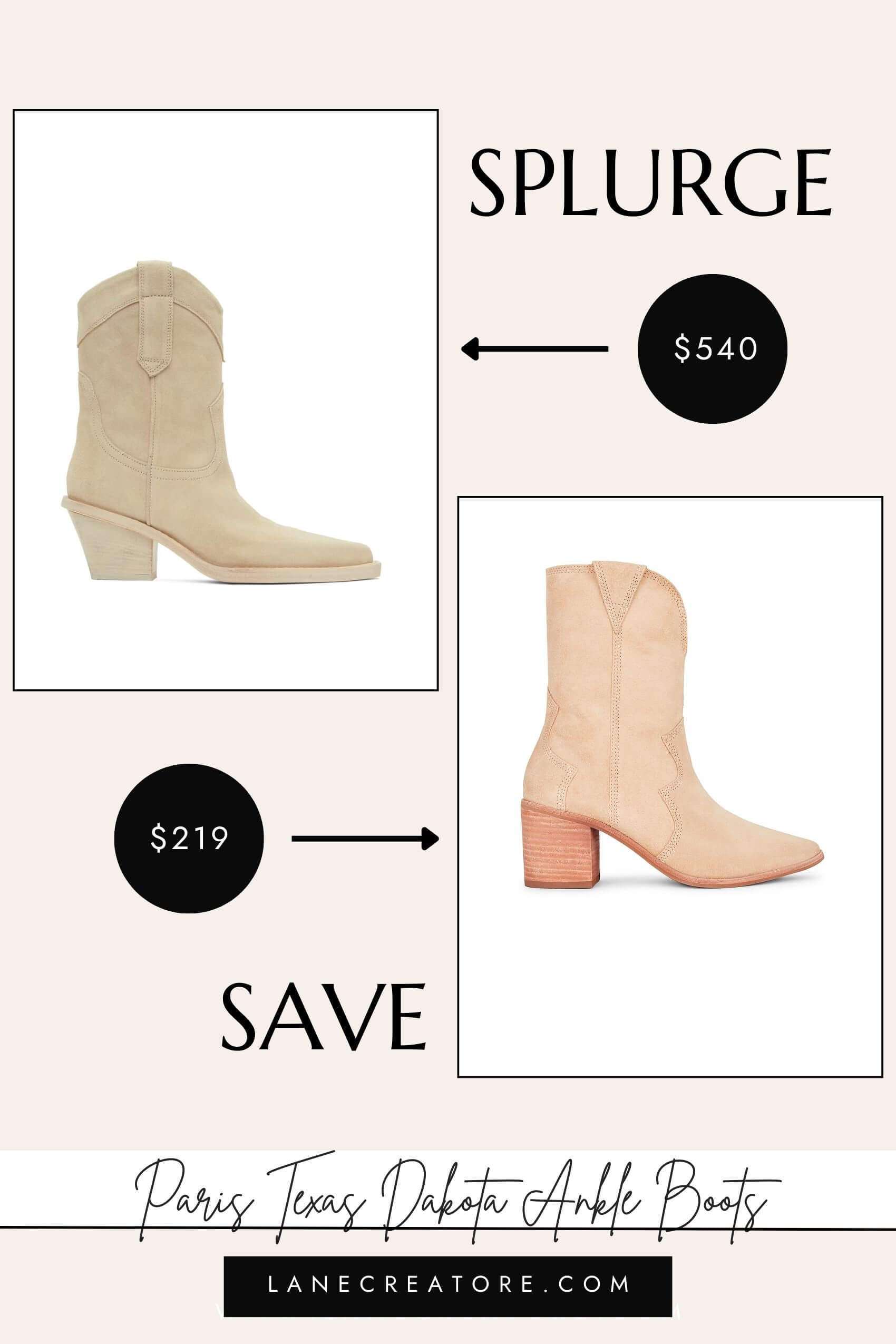 paris texas boots dupe