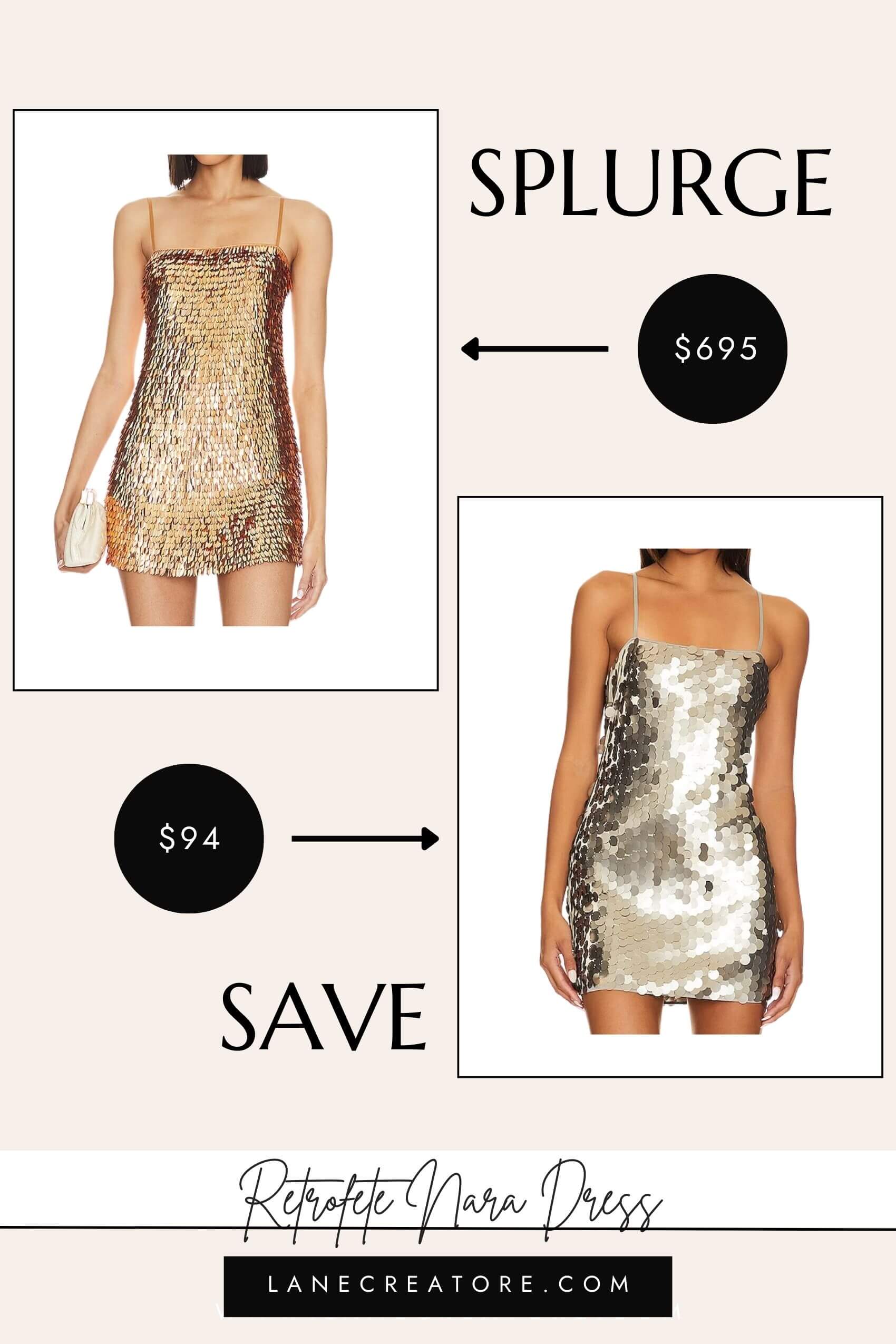 retrofete gold dress dupe
