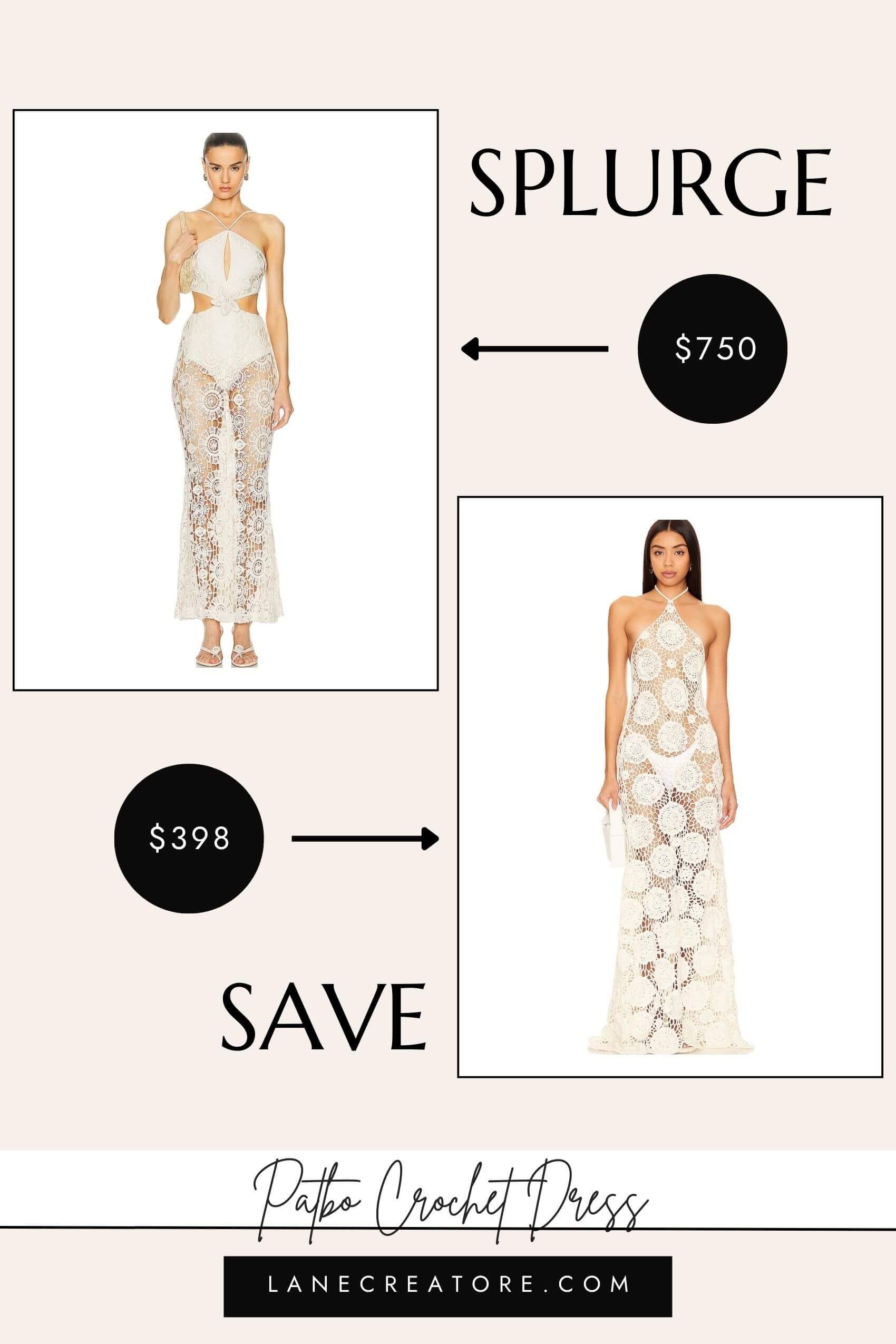 patbo crochet dress dupe