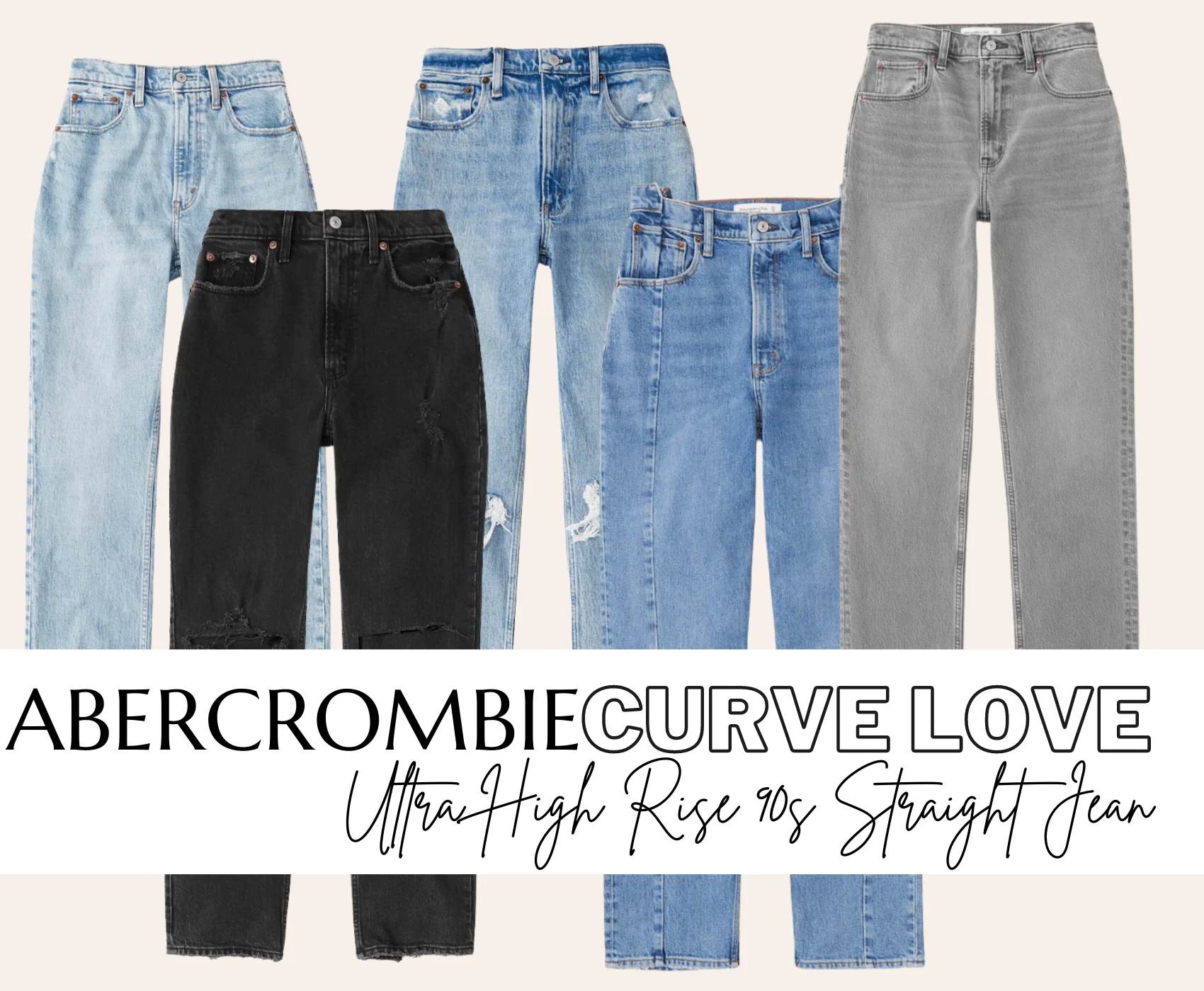 Curve Love 90s Ultra High Rise Straight Jeans