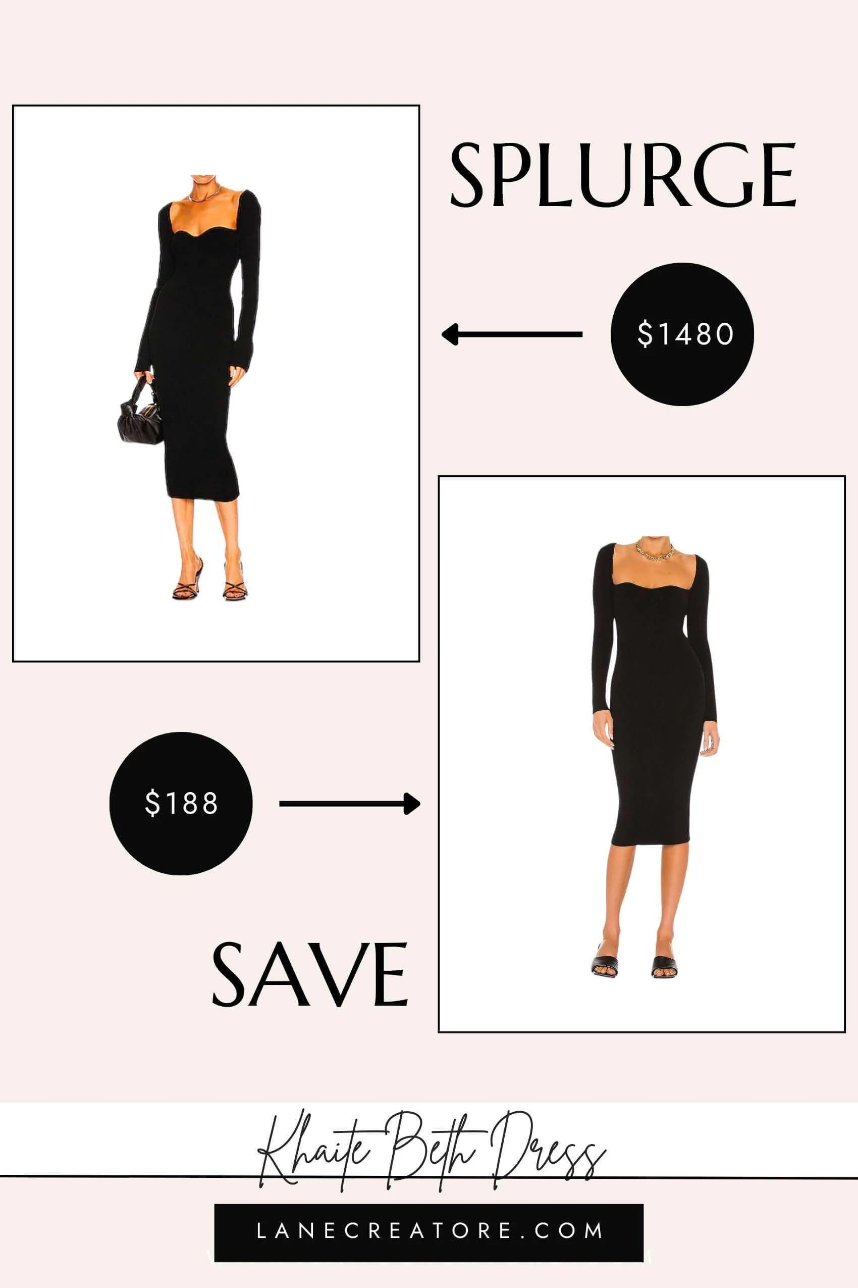 khaite beth dress dupe