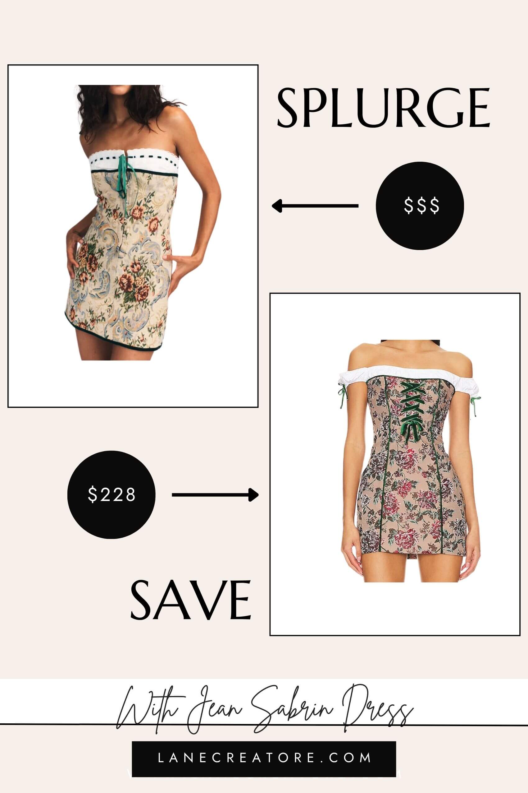 with jean sabrin dress dupe