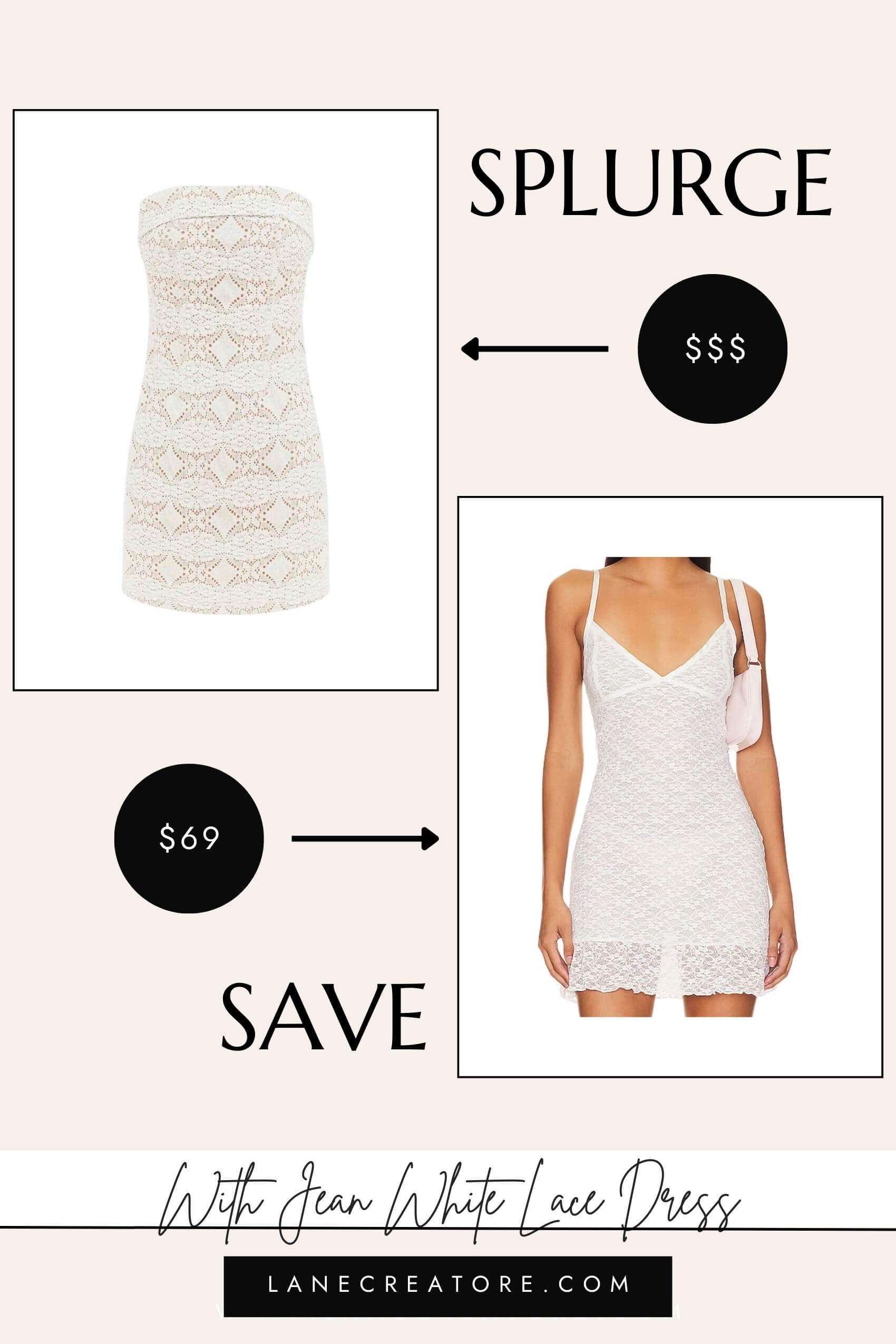 with jean lace dress dupe