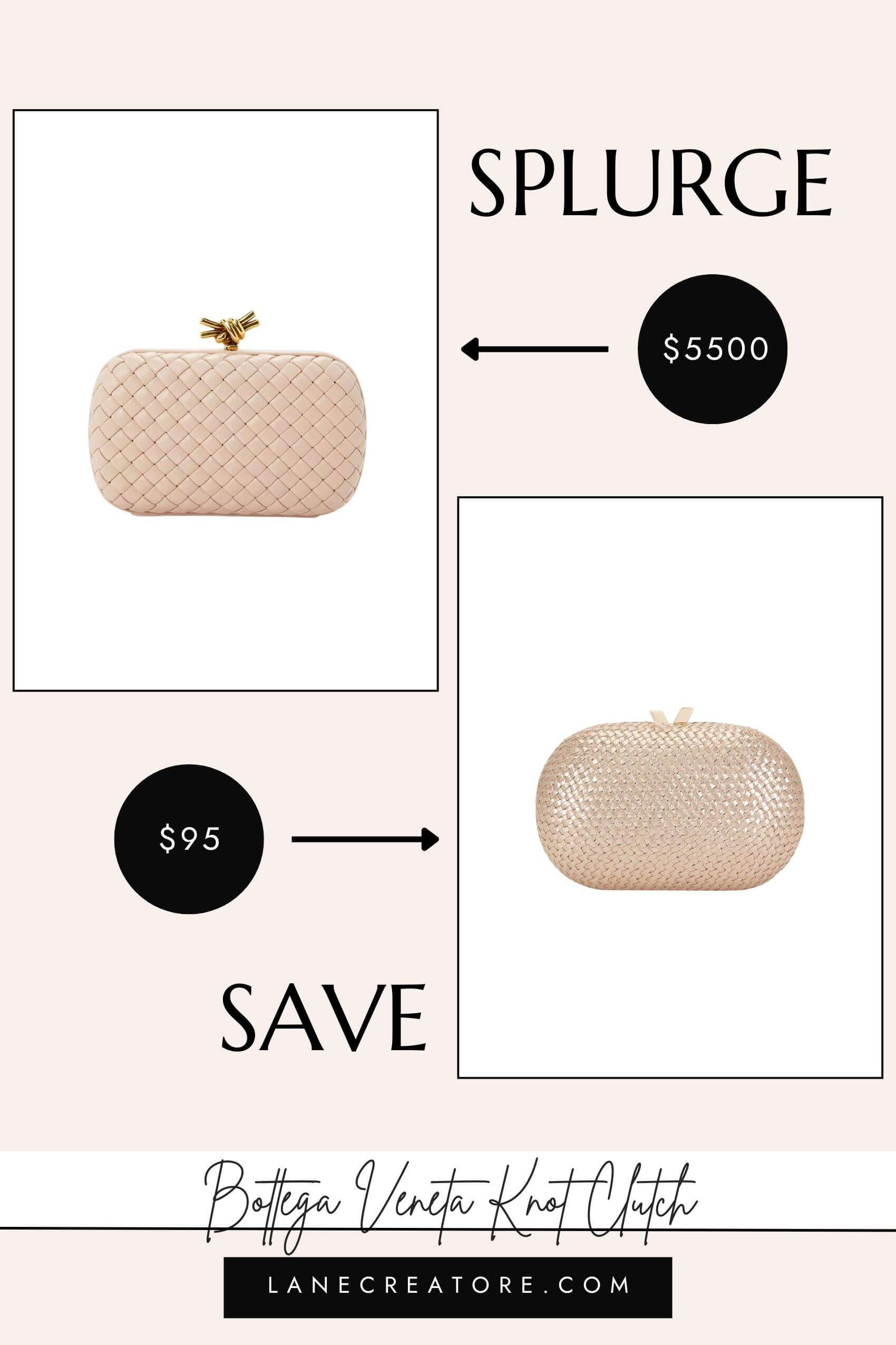 bottega veneta knot clutch dupe