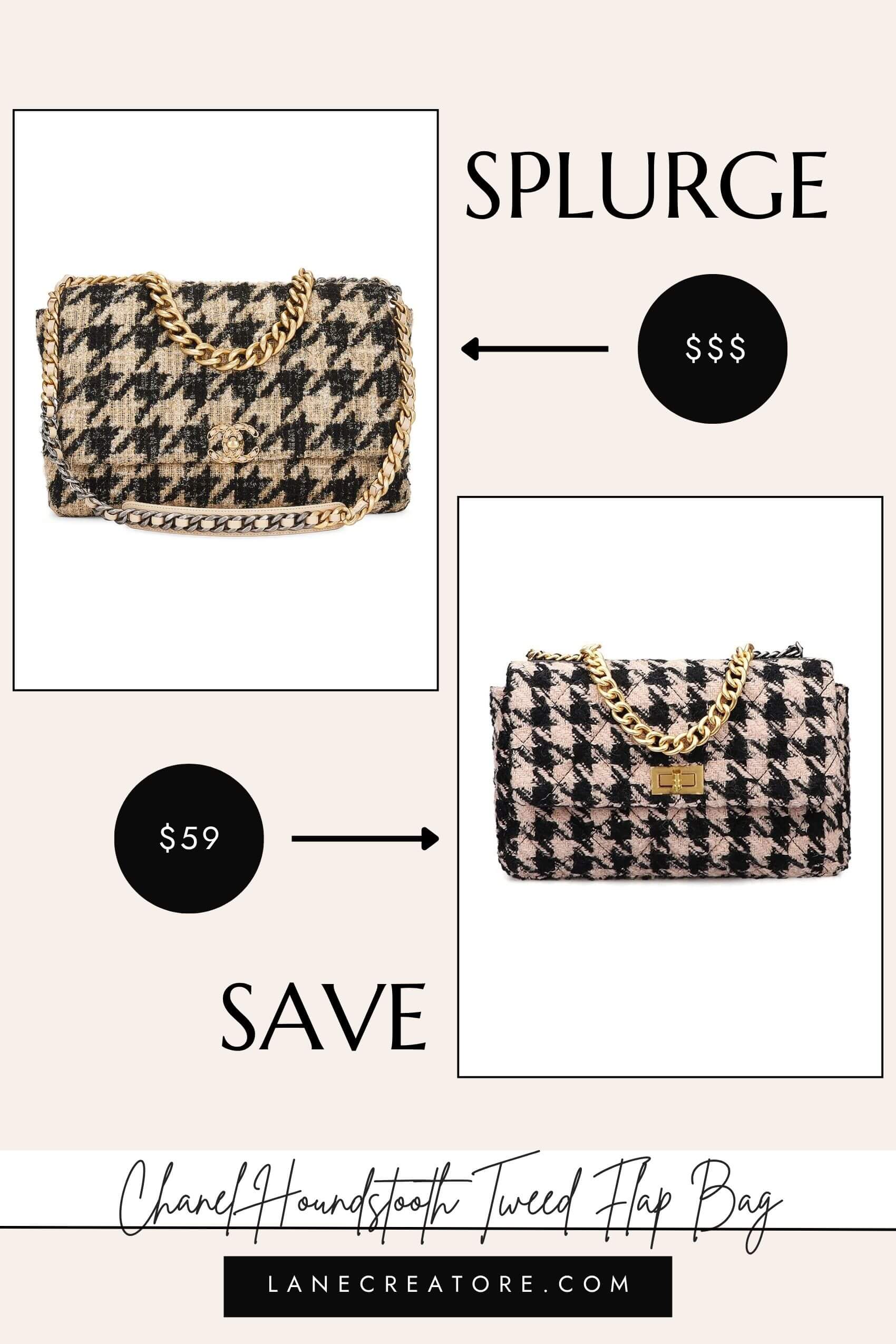 chanel tweed flap bag dupe