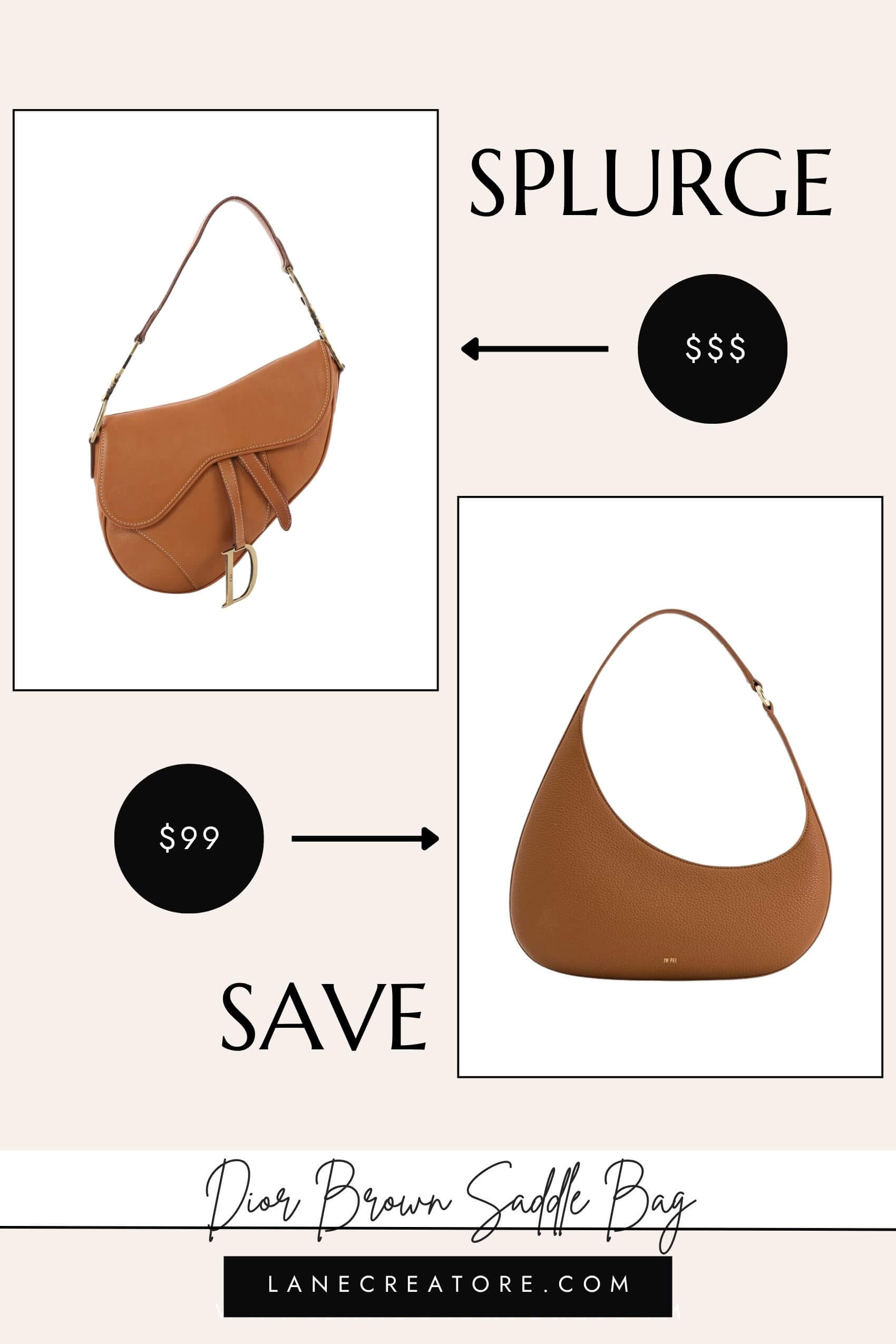 dior brown saddle bag dupe