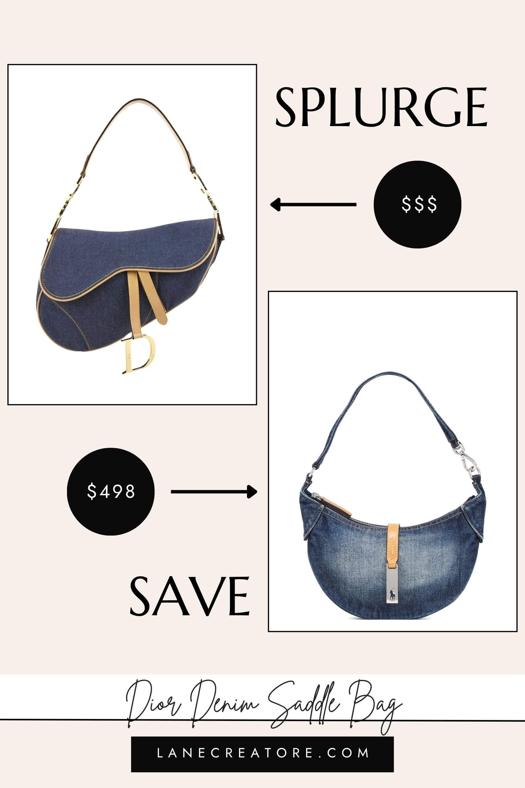 dior denim saddle bag dupe