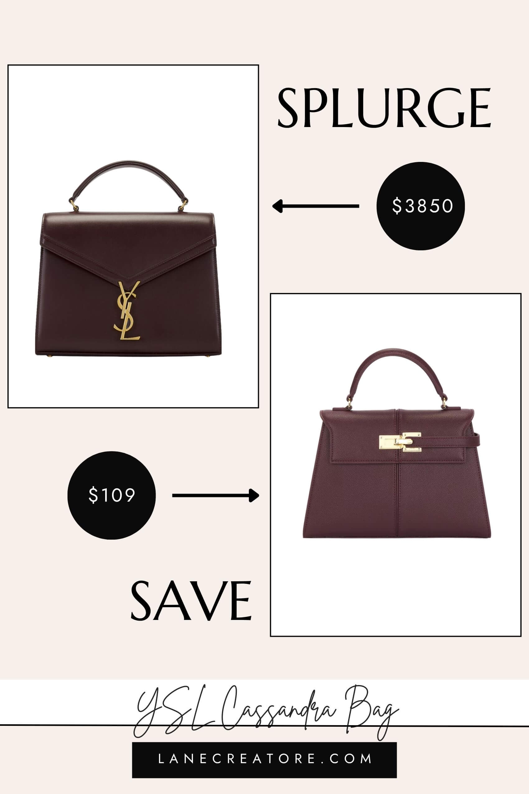 ysl cassandra bag dupe