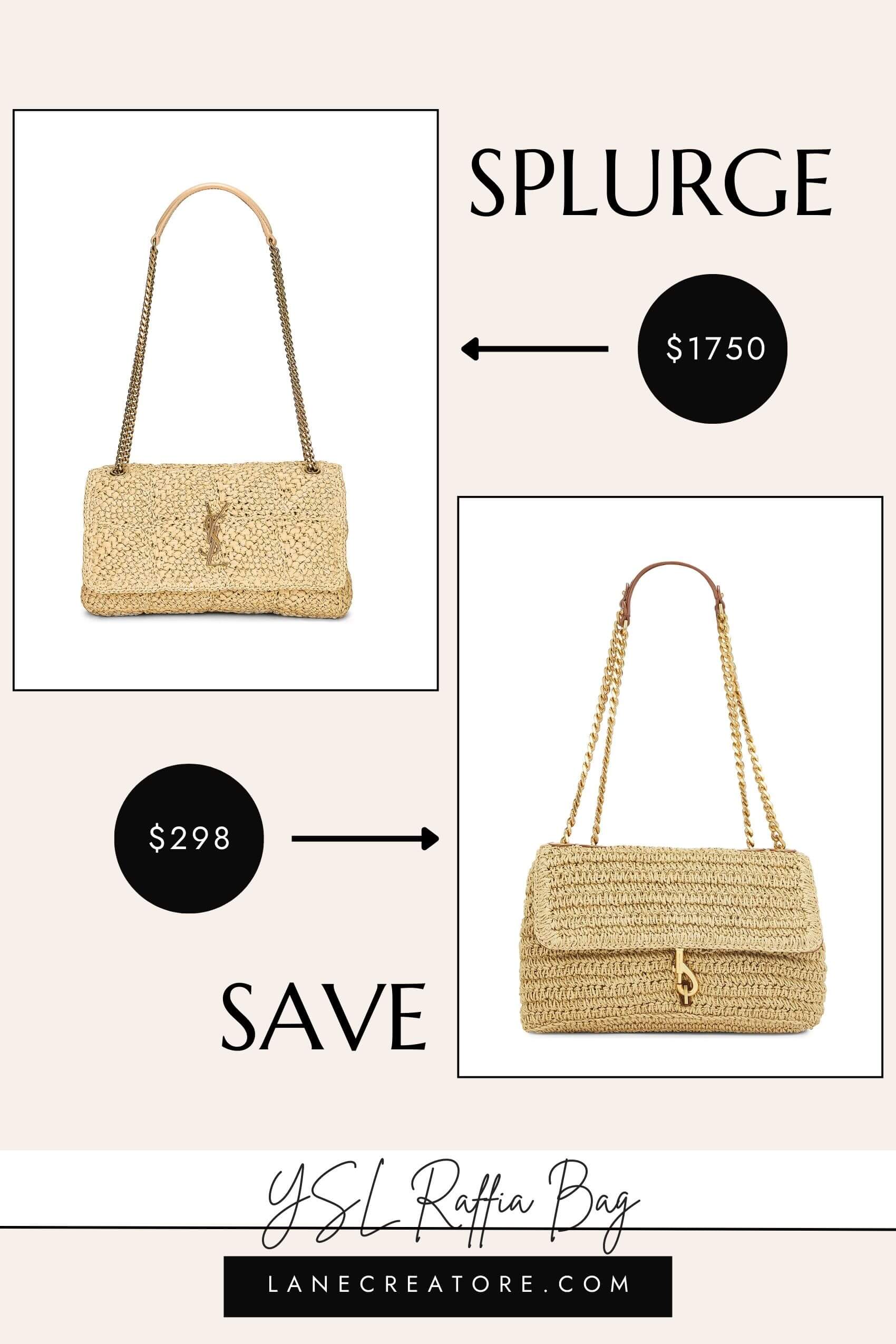 ysl raffia bag dupe