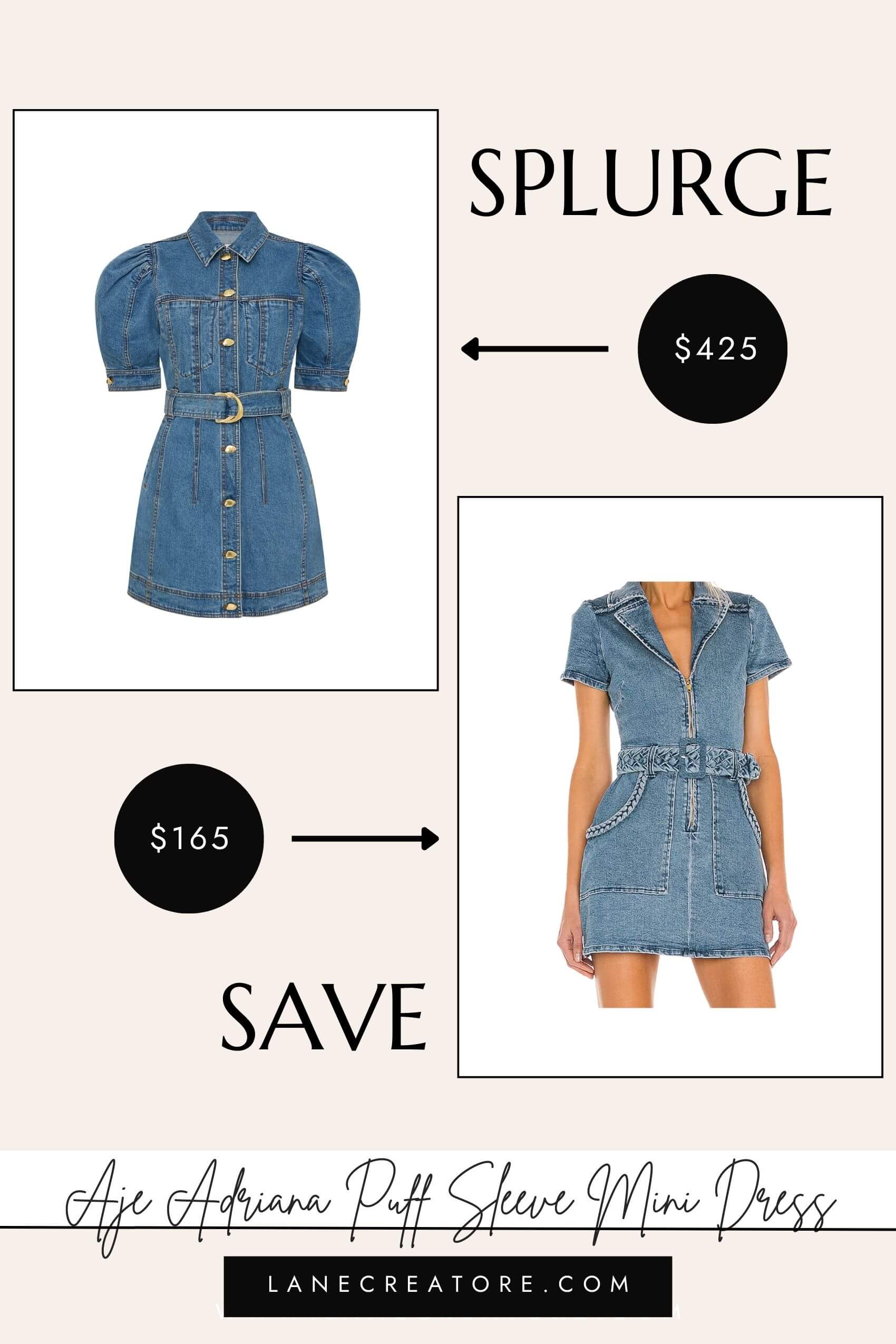 aje denim dress dupe