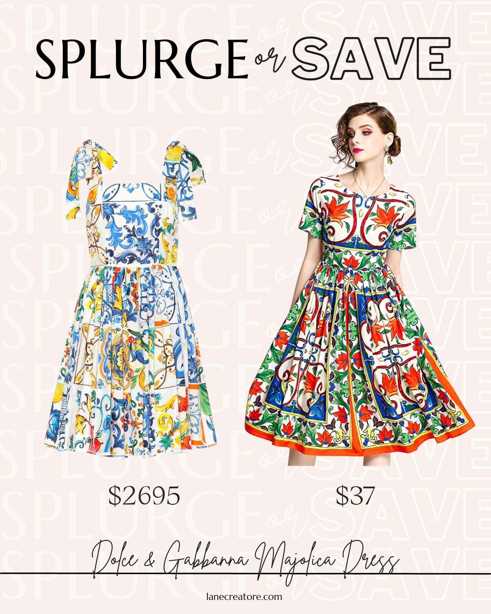 dolce gabbana dress dupe