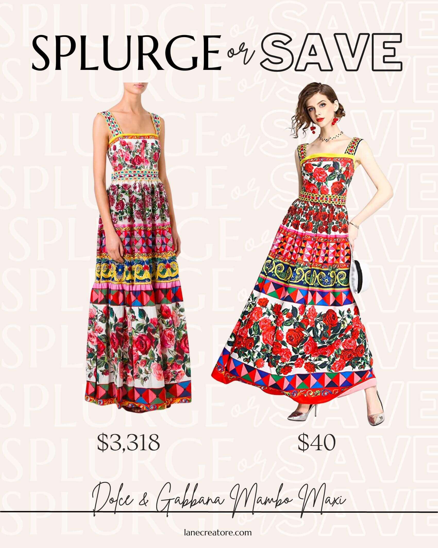 dolce and gabbana dress dupe