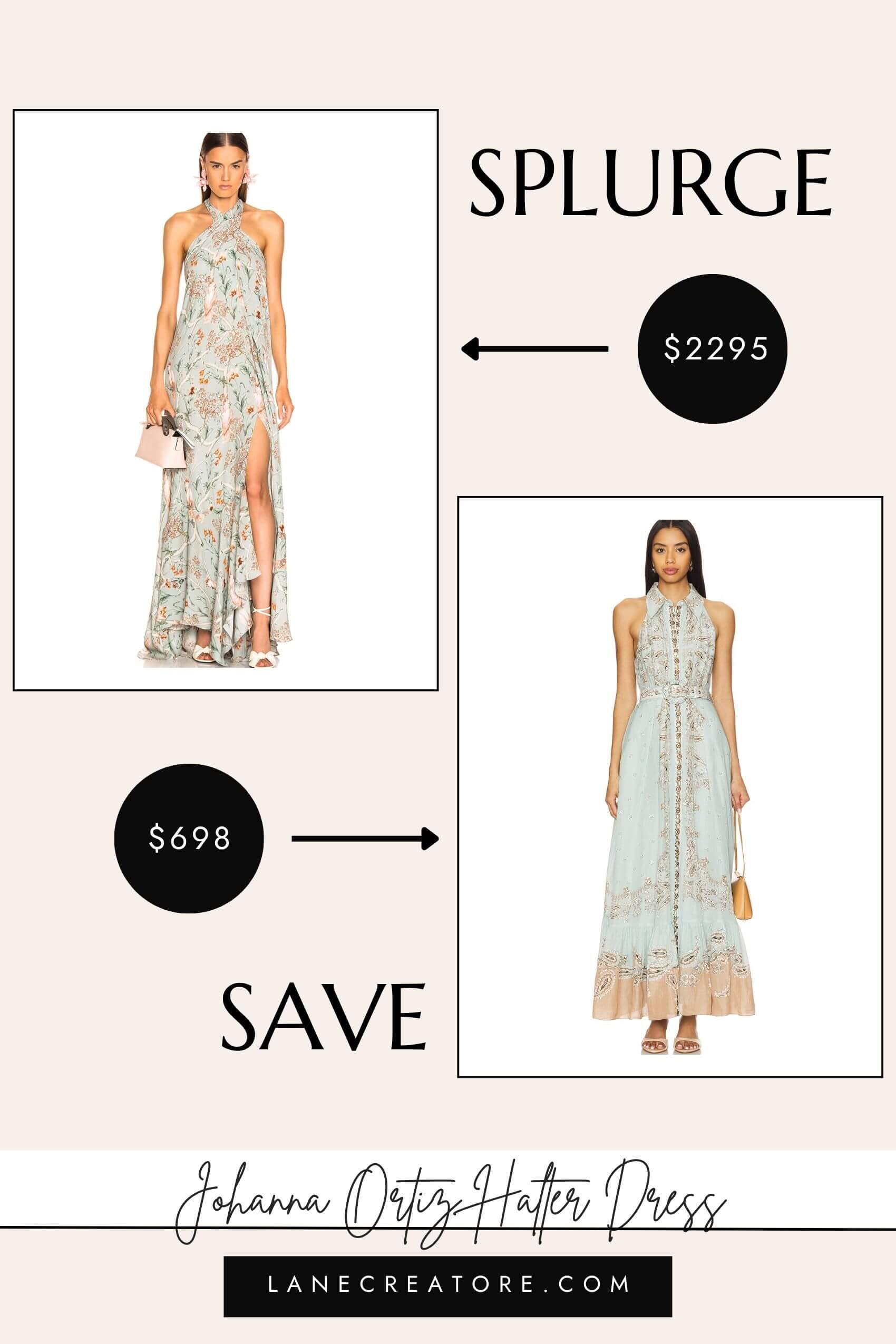 johanna ortiz halter maxi dress dupe