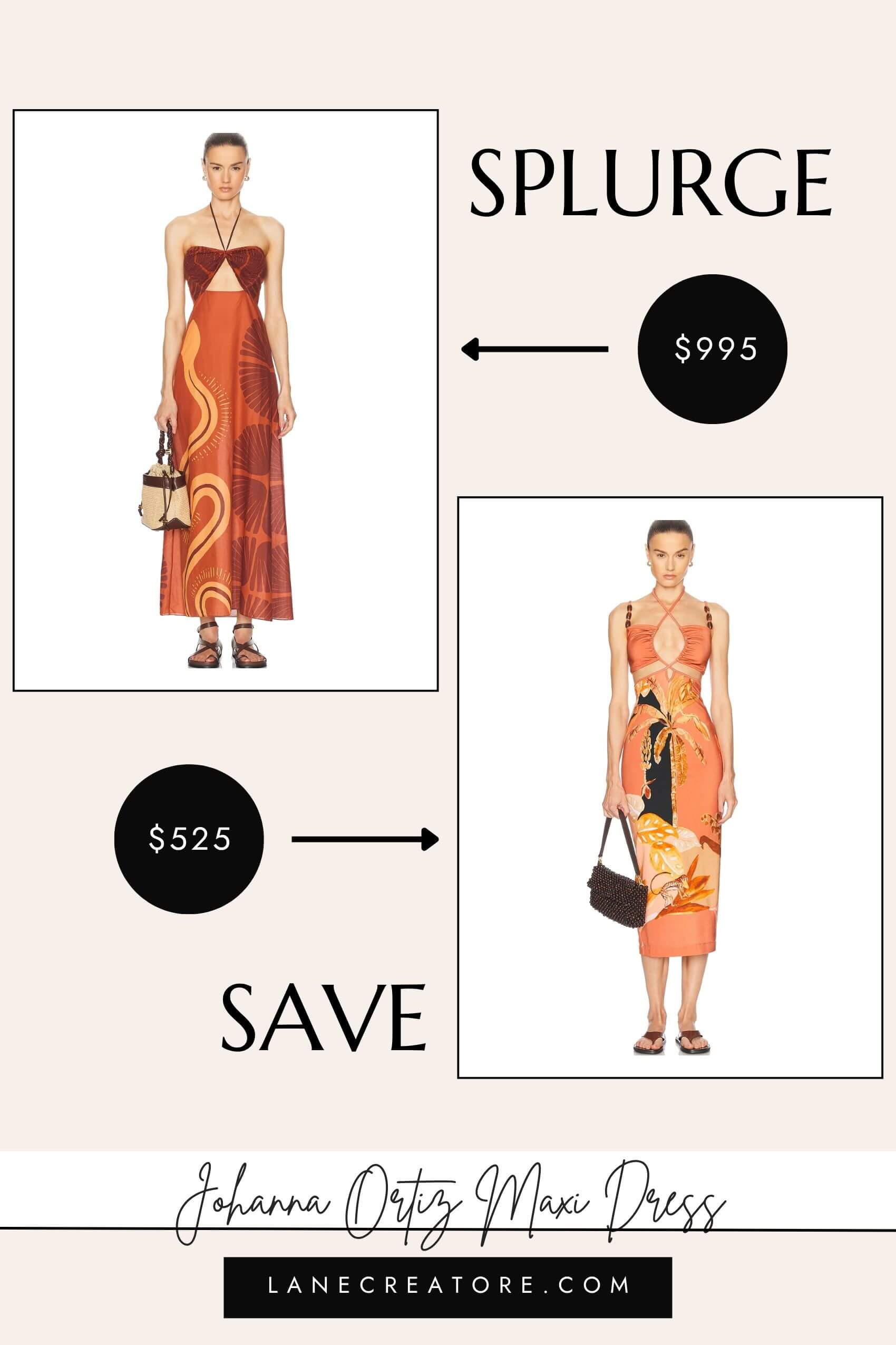 johanna ortiz orange maxi dress dupe