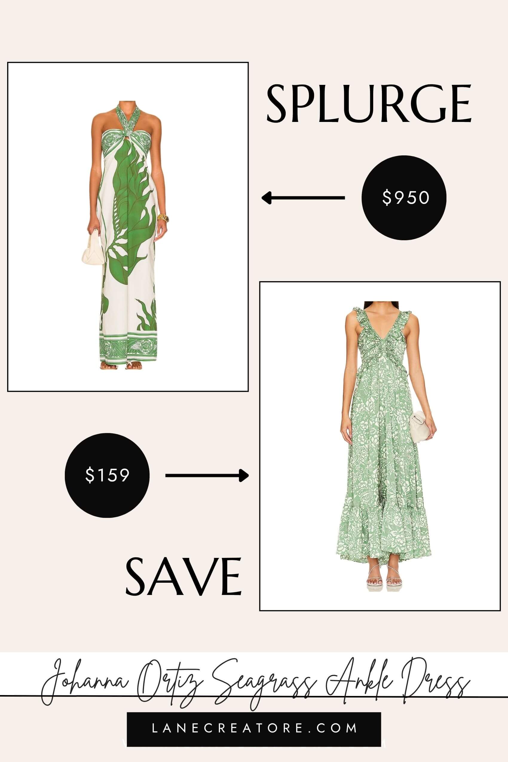 johanna ortiz seagrass dress dupe