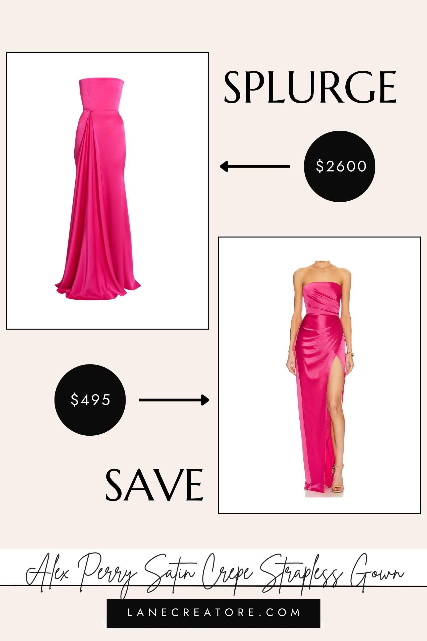 alex perry pink dress dupe