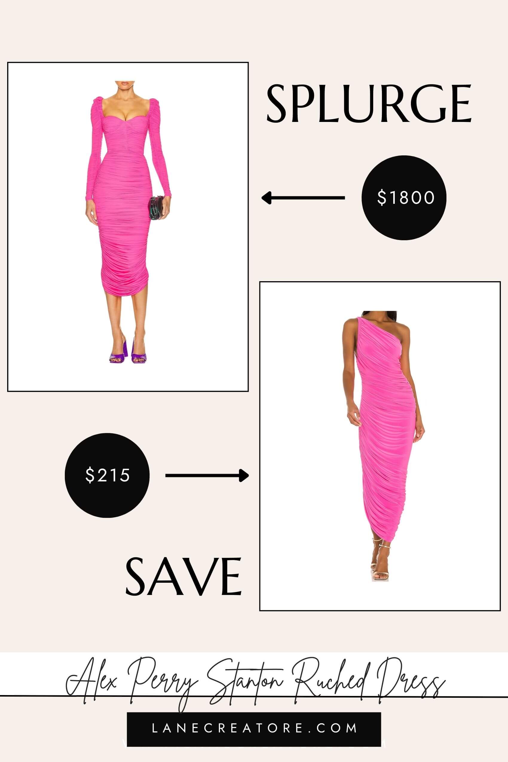 alex perry pink dress dupe