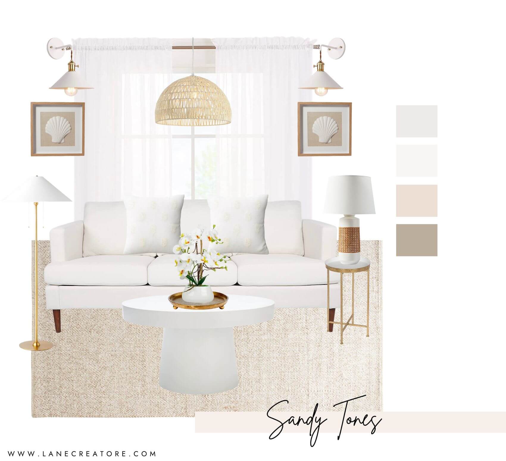 beach themed living room on a budget