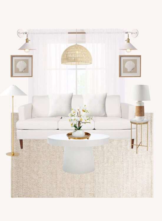 beach themed living room on a budget