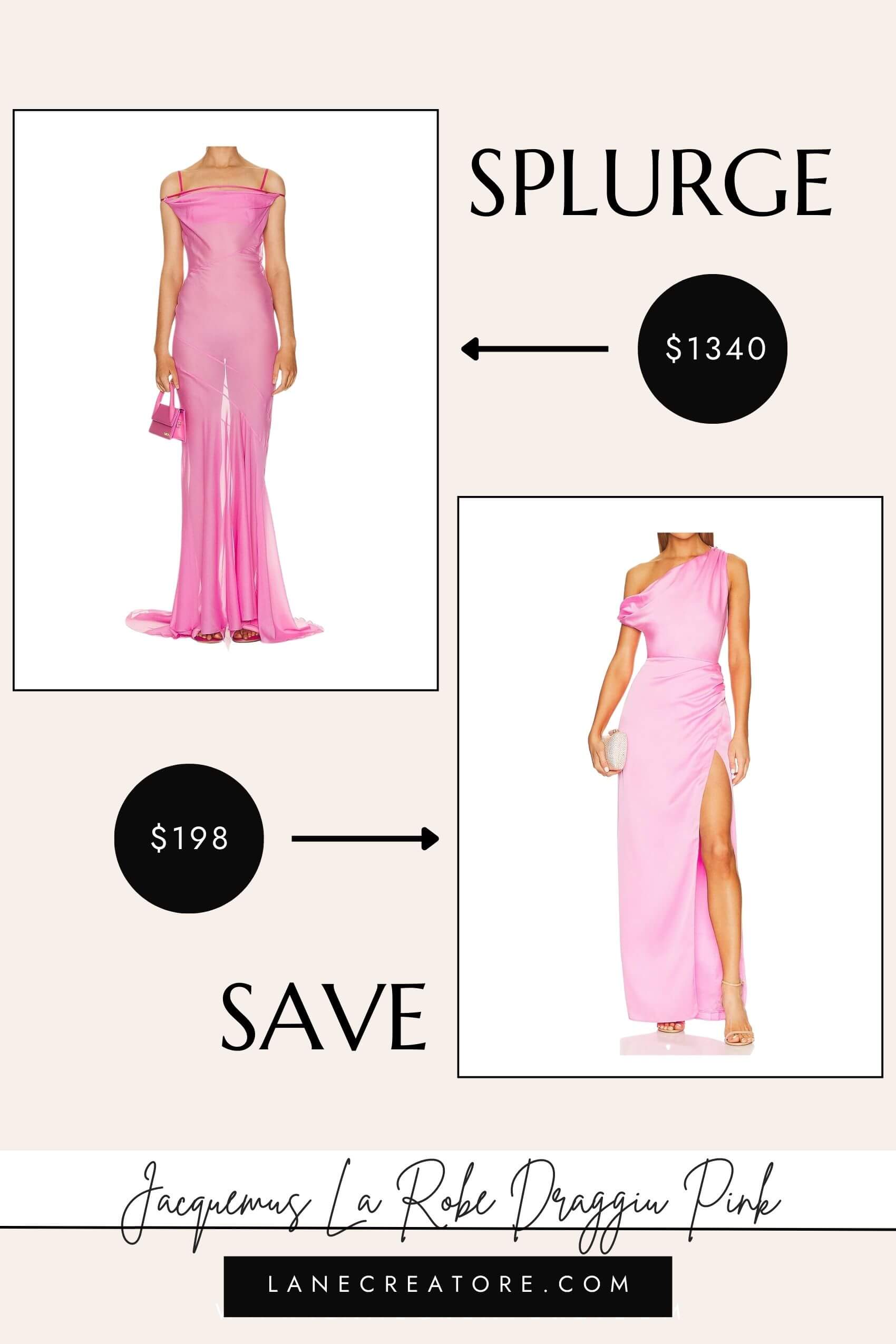 jacquemus pink dress dupe