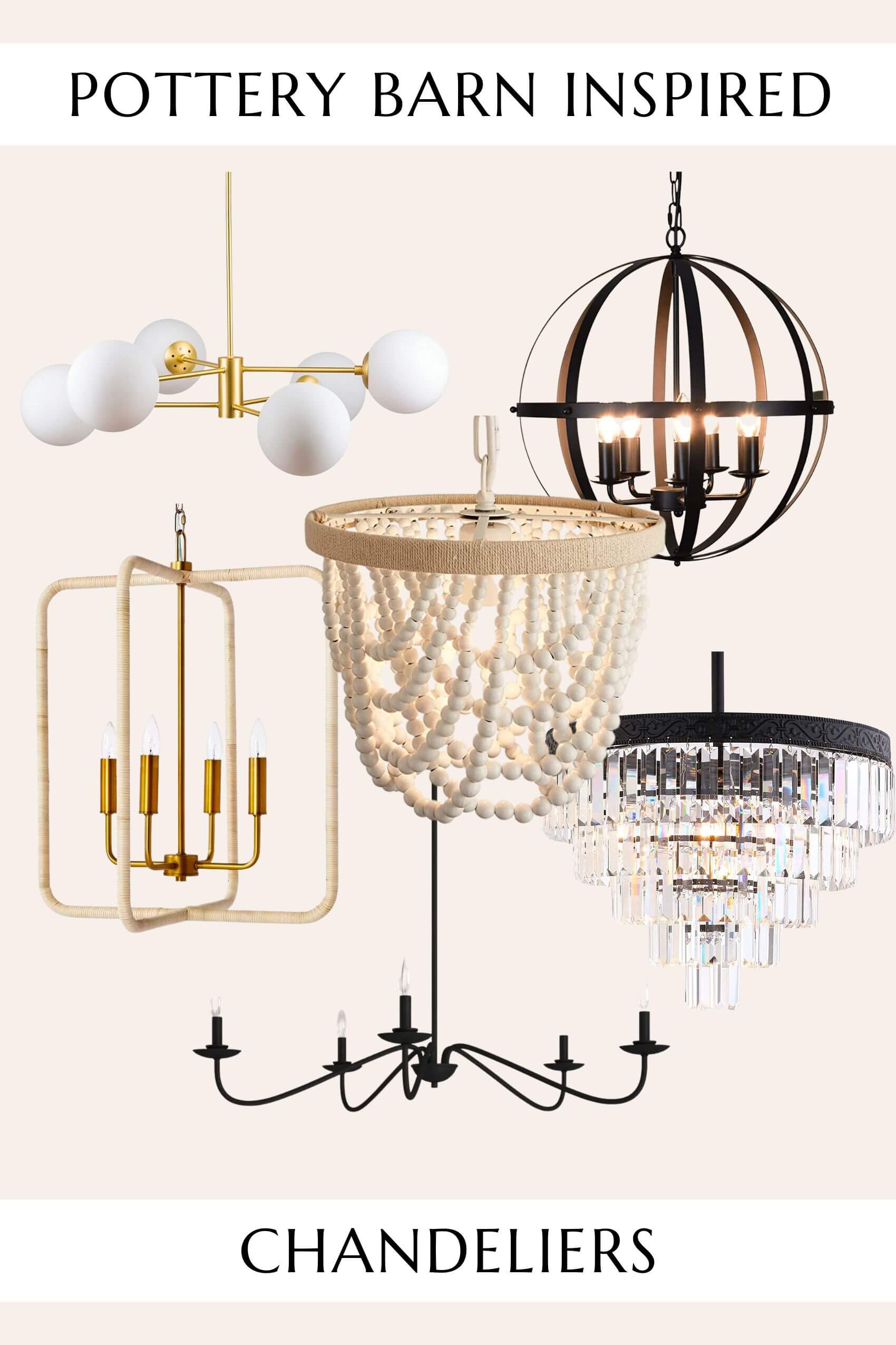 pottery barn chandelier dupes
