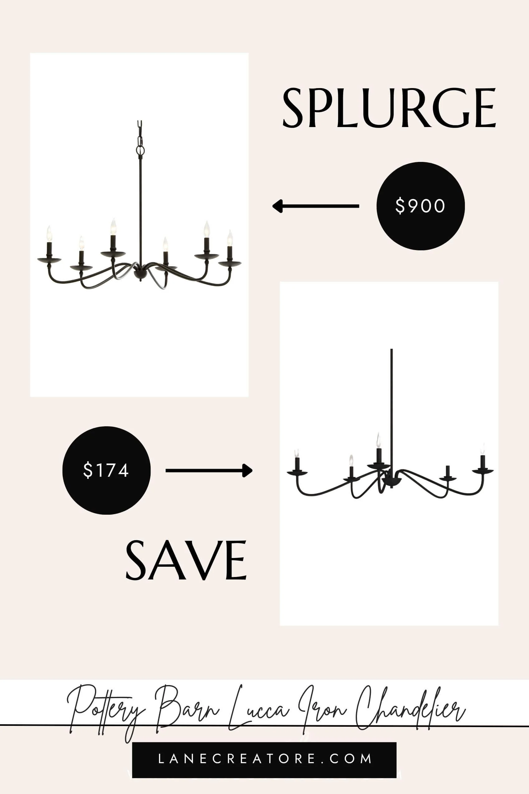 pottery barn lucca chandelier dupe