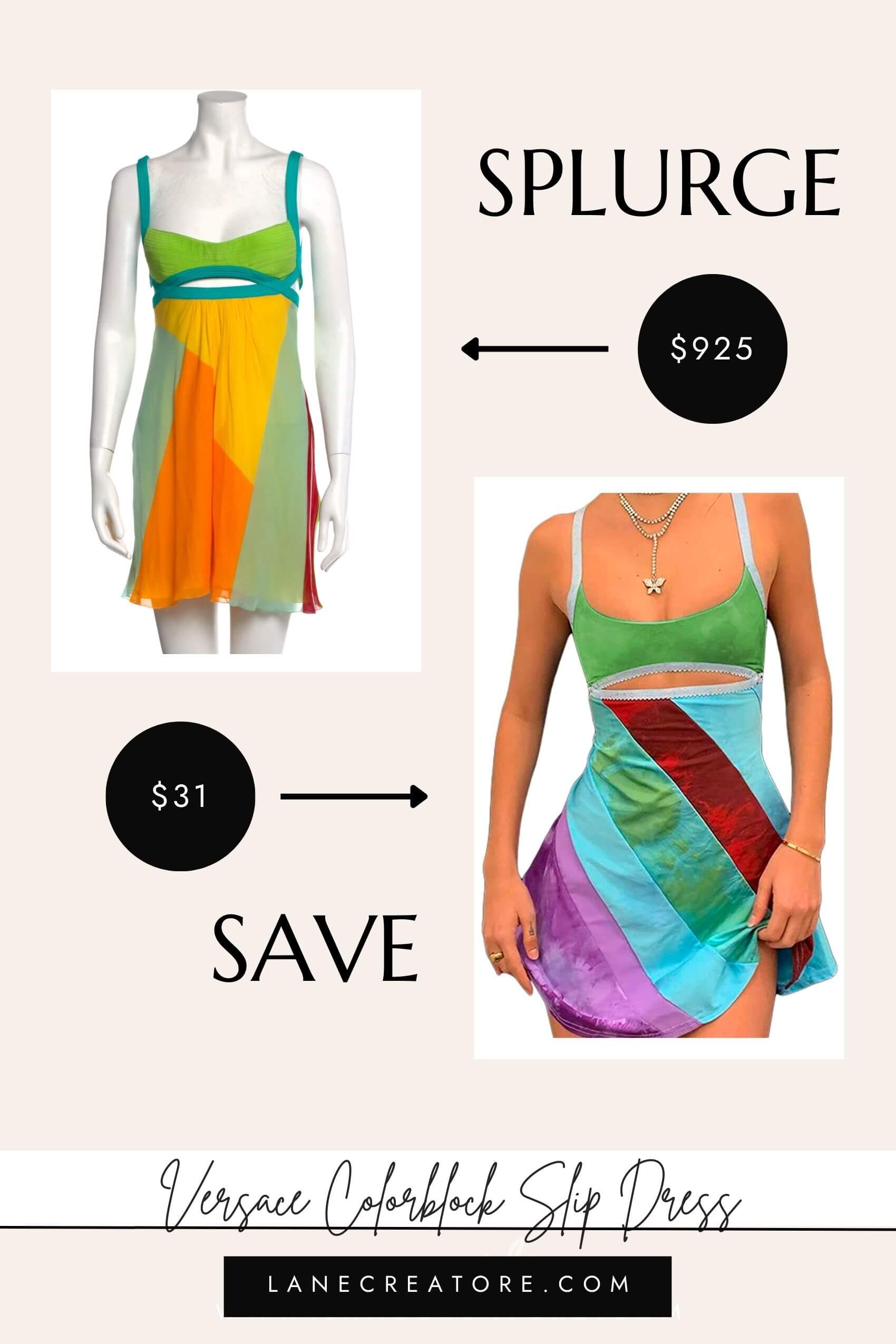 versace 13 Going on 30 Dress dupe