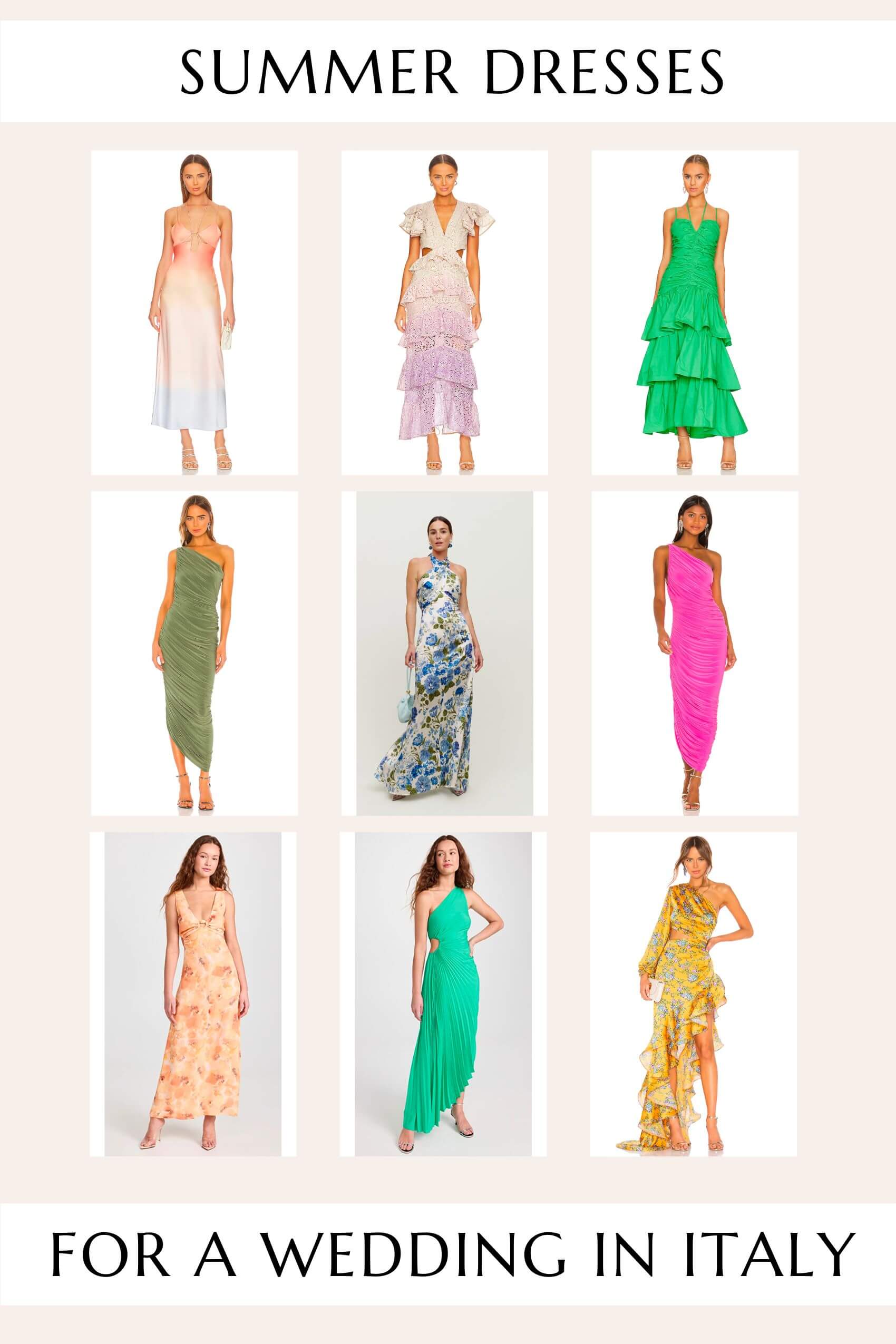 what to wear to a summer wedding in italy