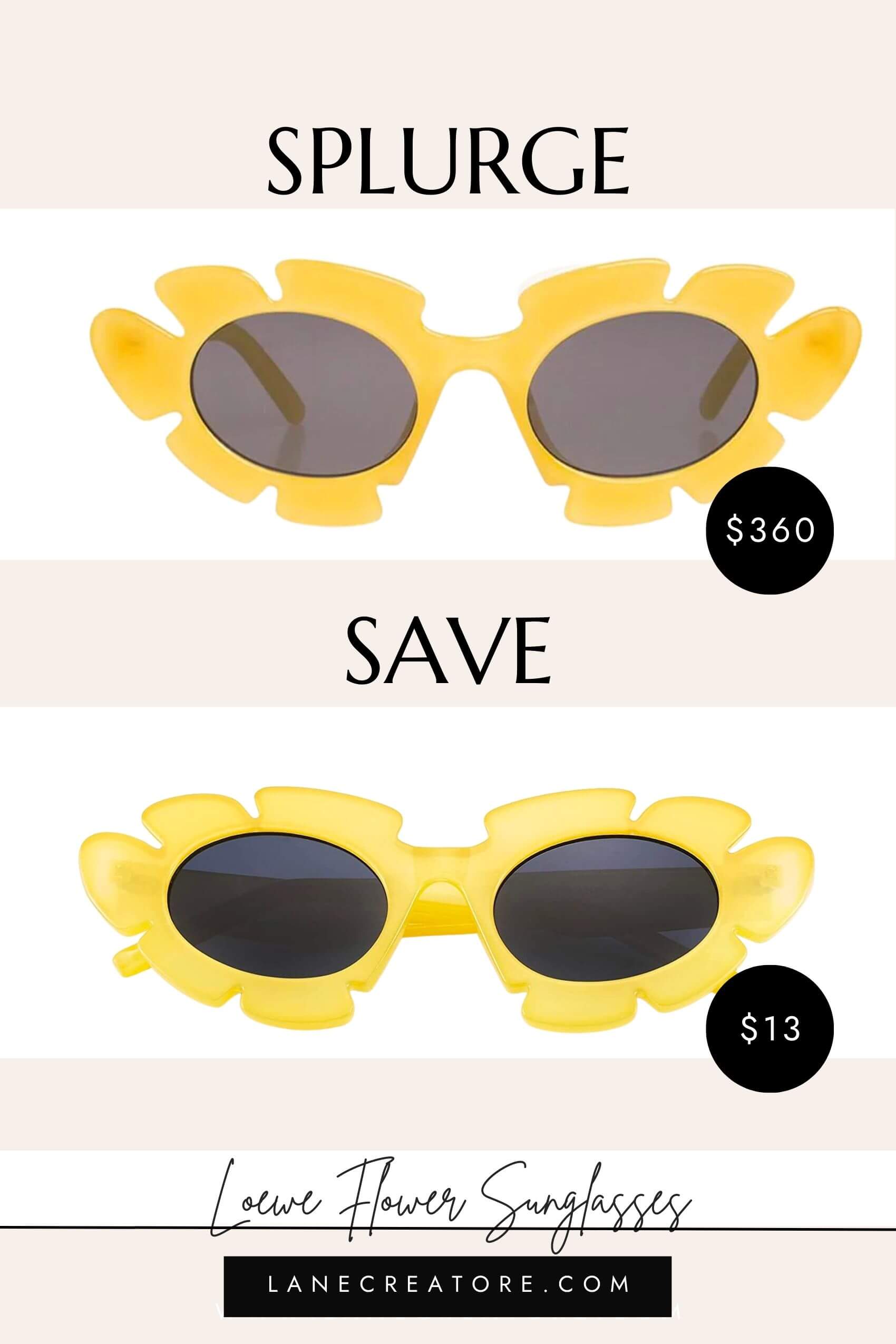 loewe flower sunglasses dupe