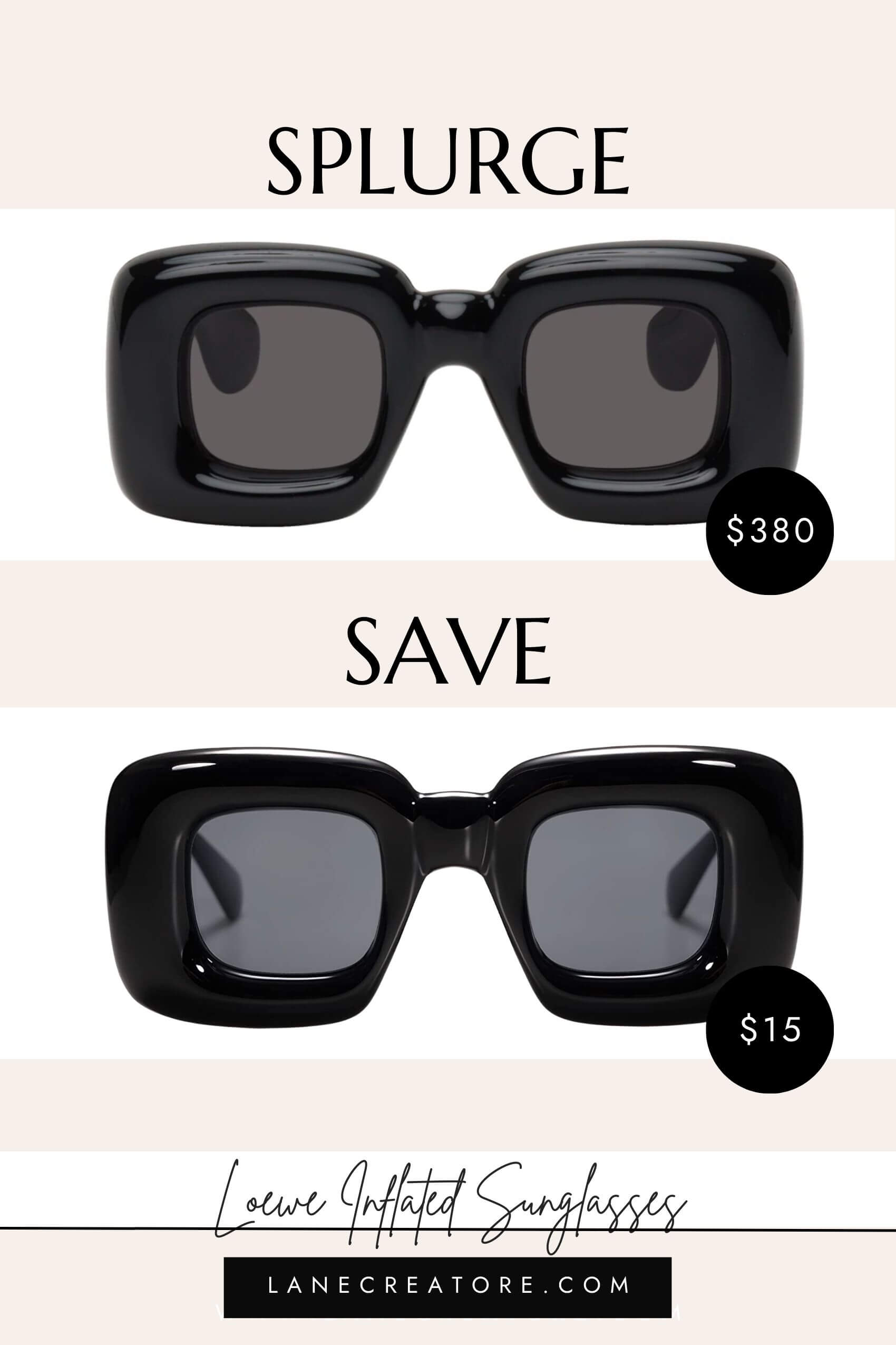 loewe inflated sunglasses dupe 