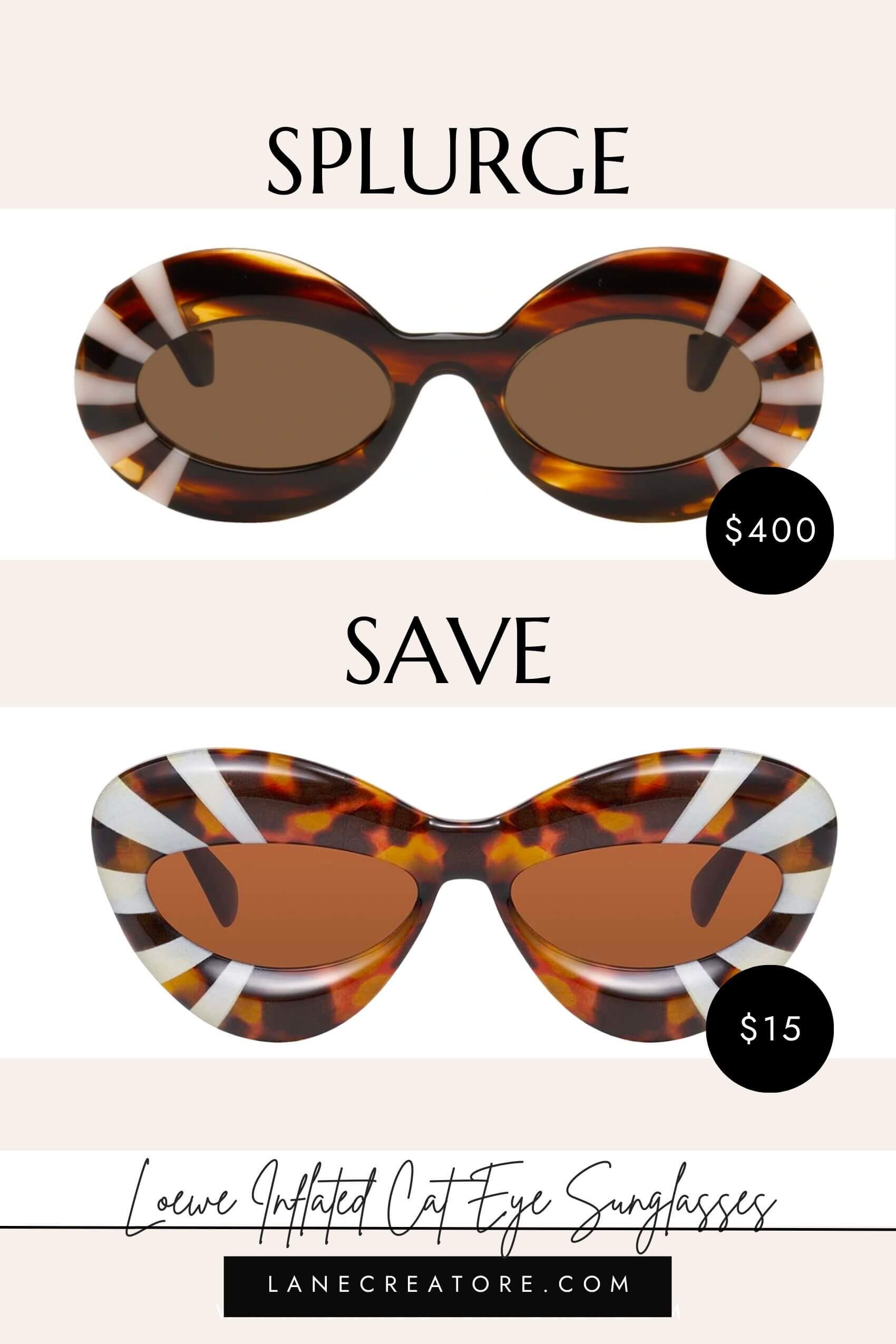 loewe sunglasses dupe oversized brown oval-frame