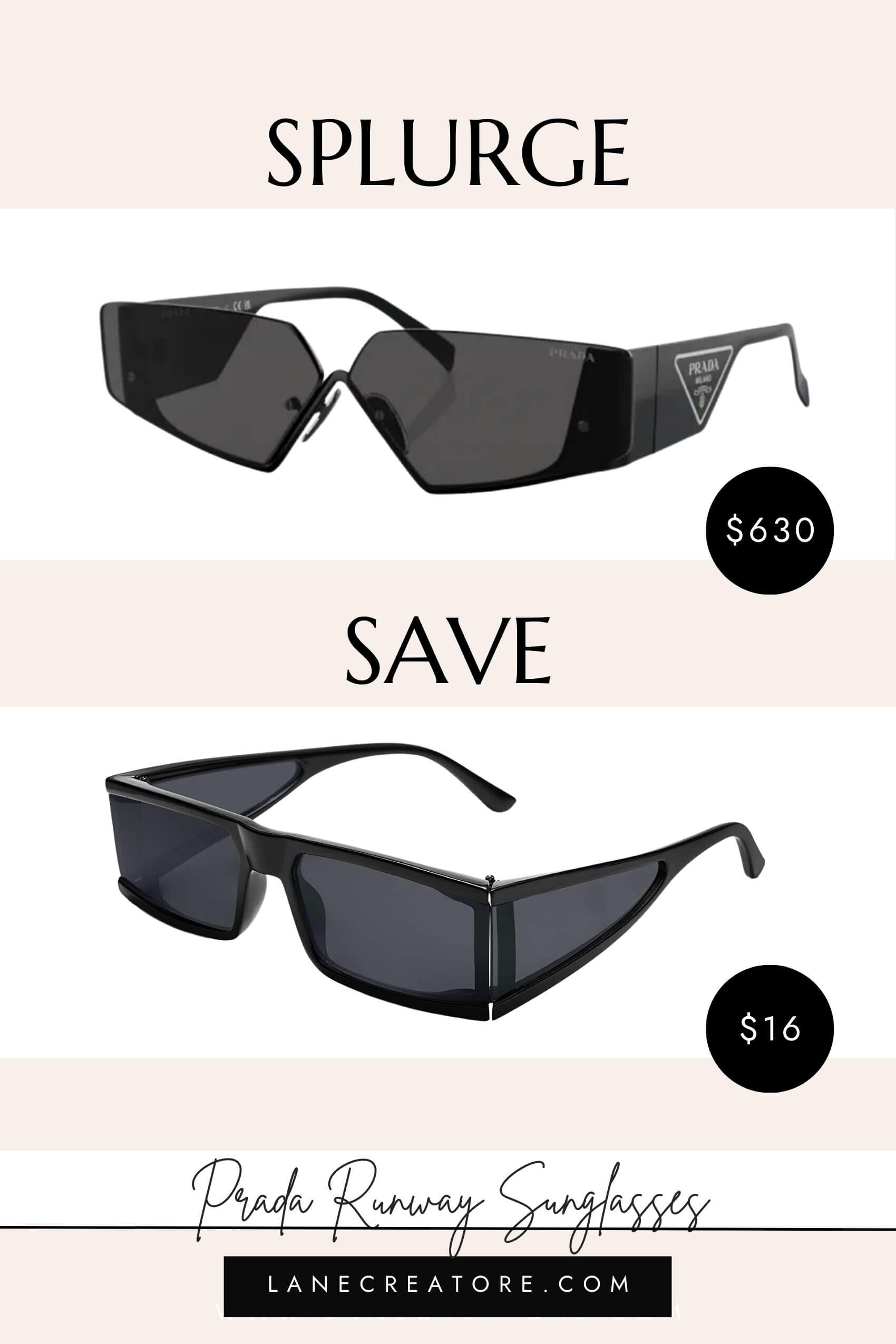 prada runway sunglasses dupe