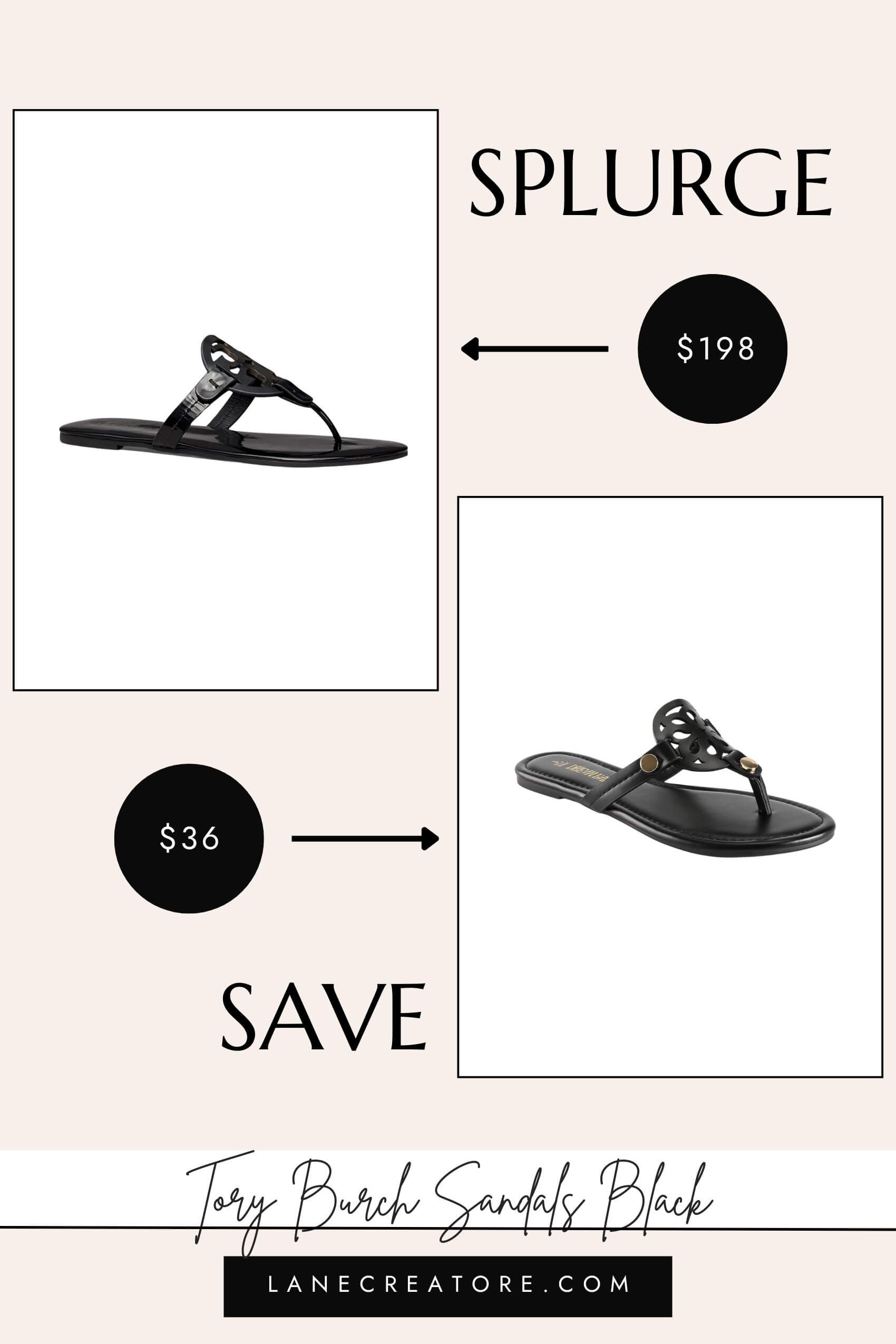 tory burch miller sandals dupe 