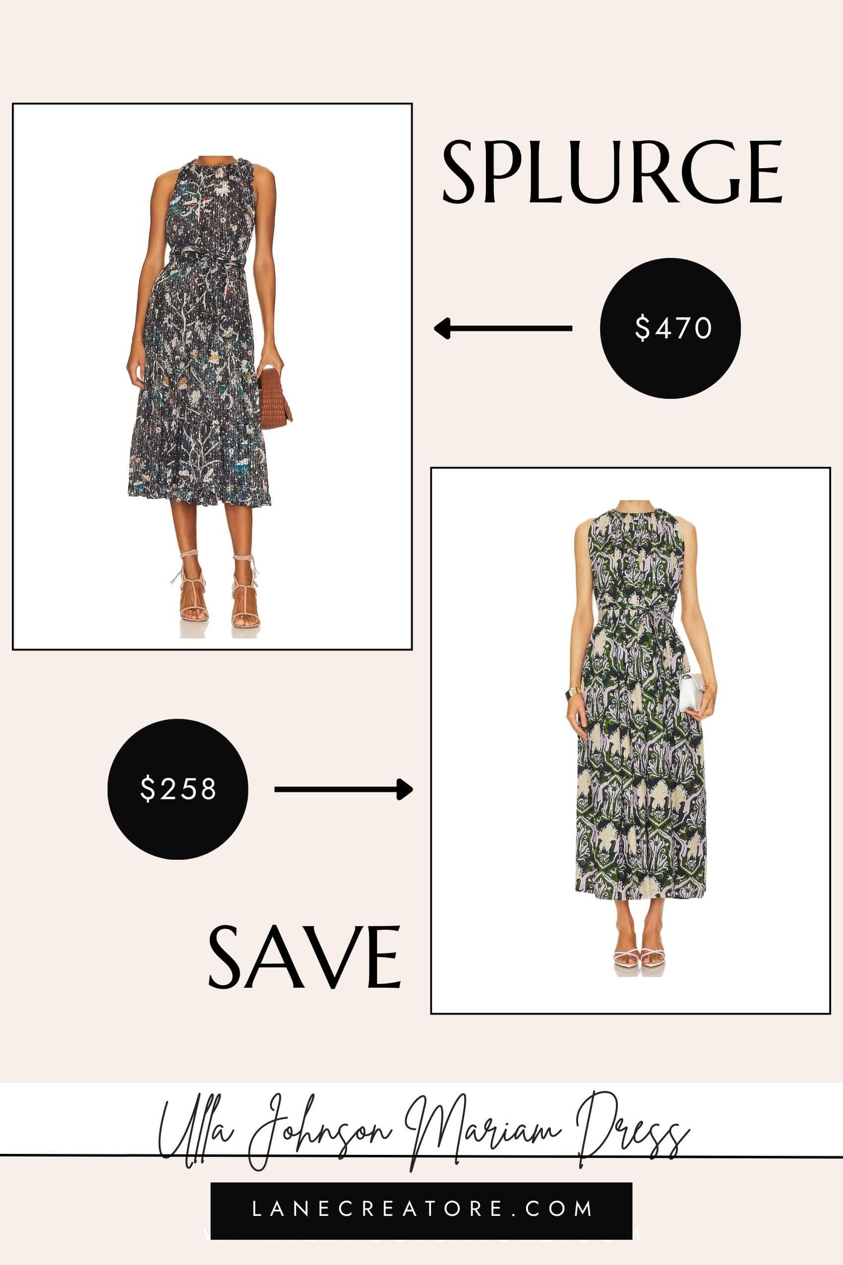 ulla johnson mariam dress dupe