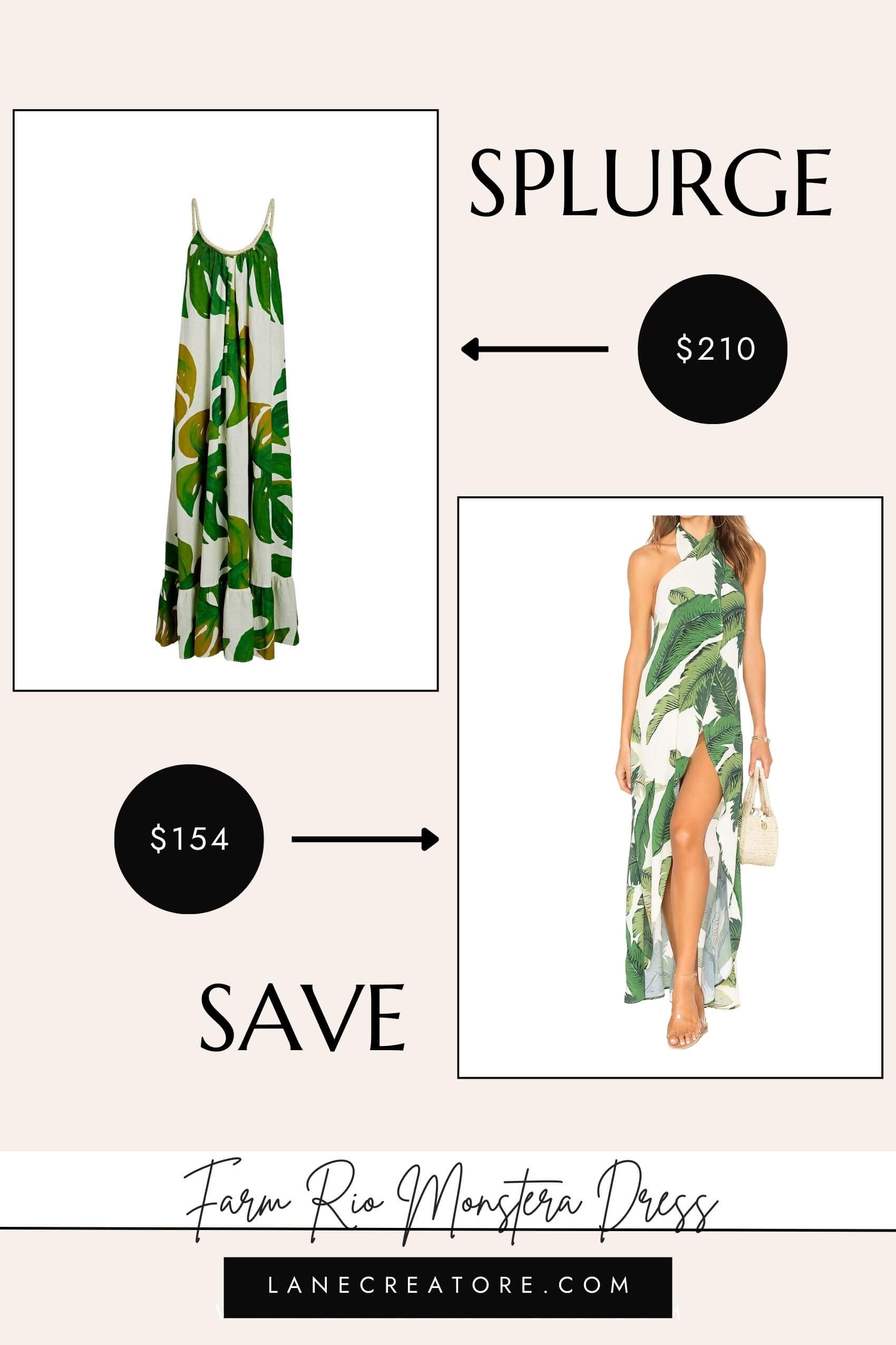 farm rio monstera dress dupe