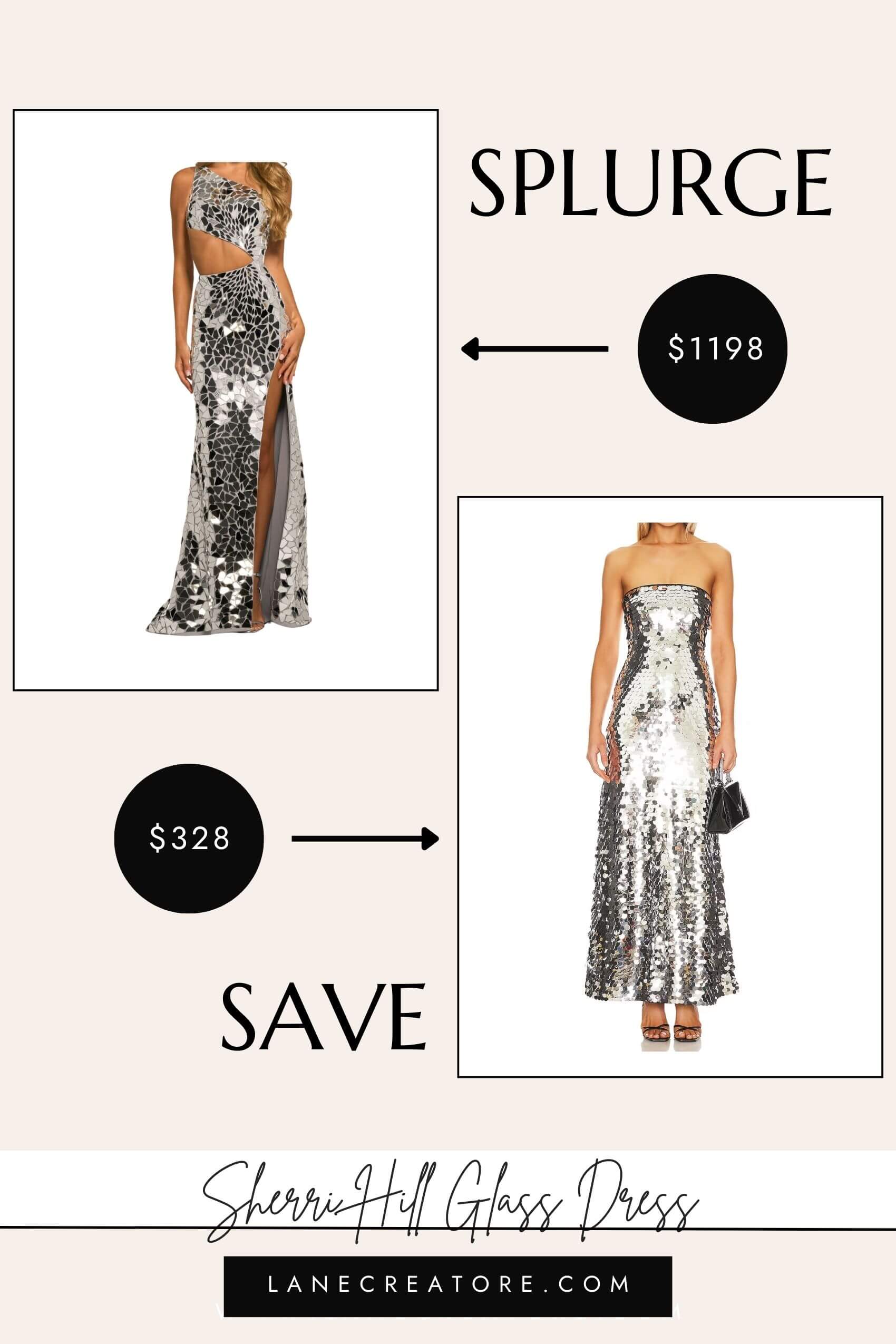 sherri hill glass dress dupe